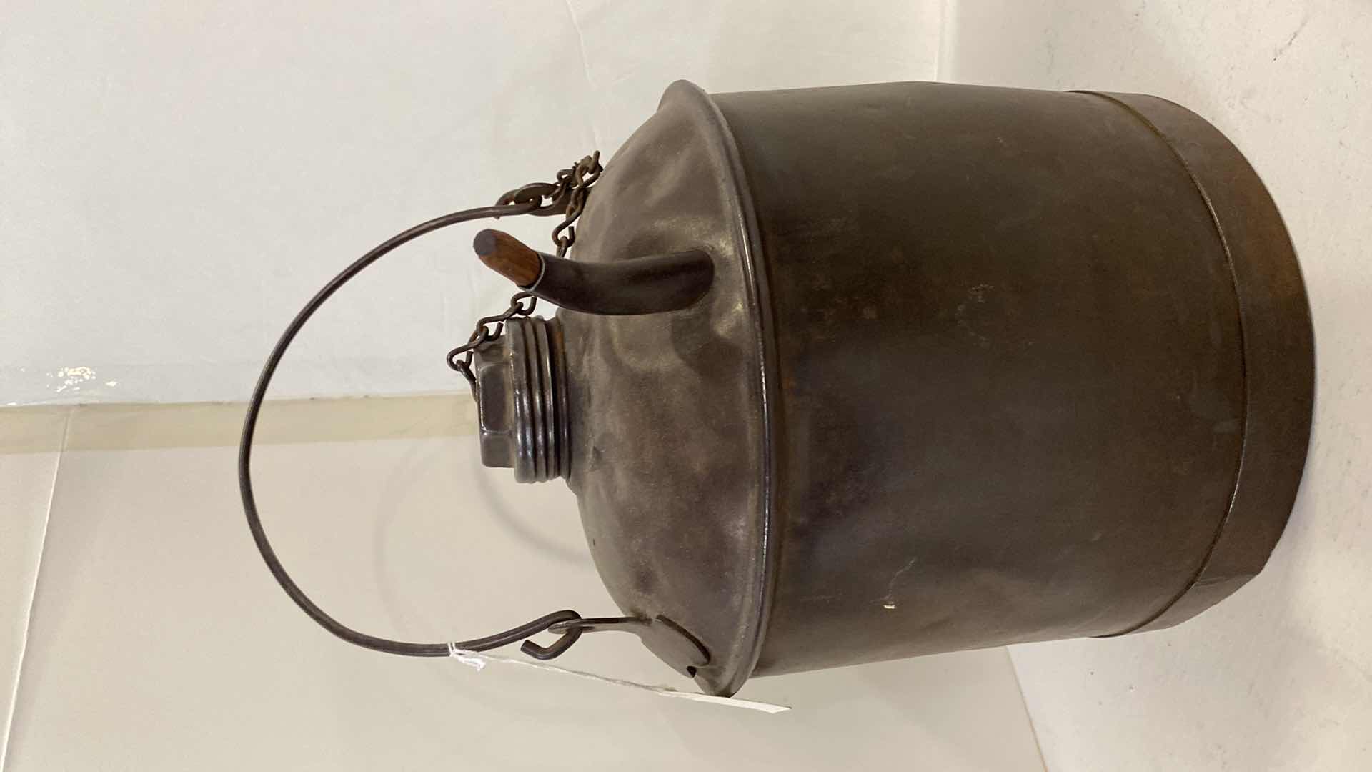 Photo 1 of ANTIQUE NAUTICAL COMPASS, RAILROAD GAS CAN AND TEA KETTLE