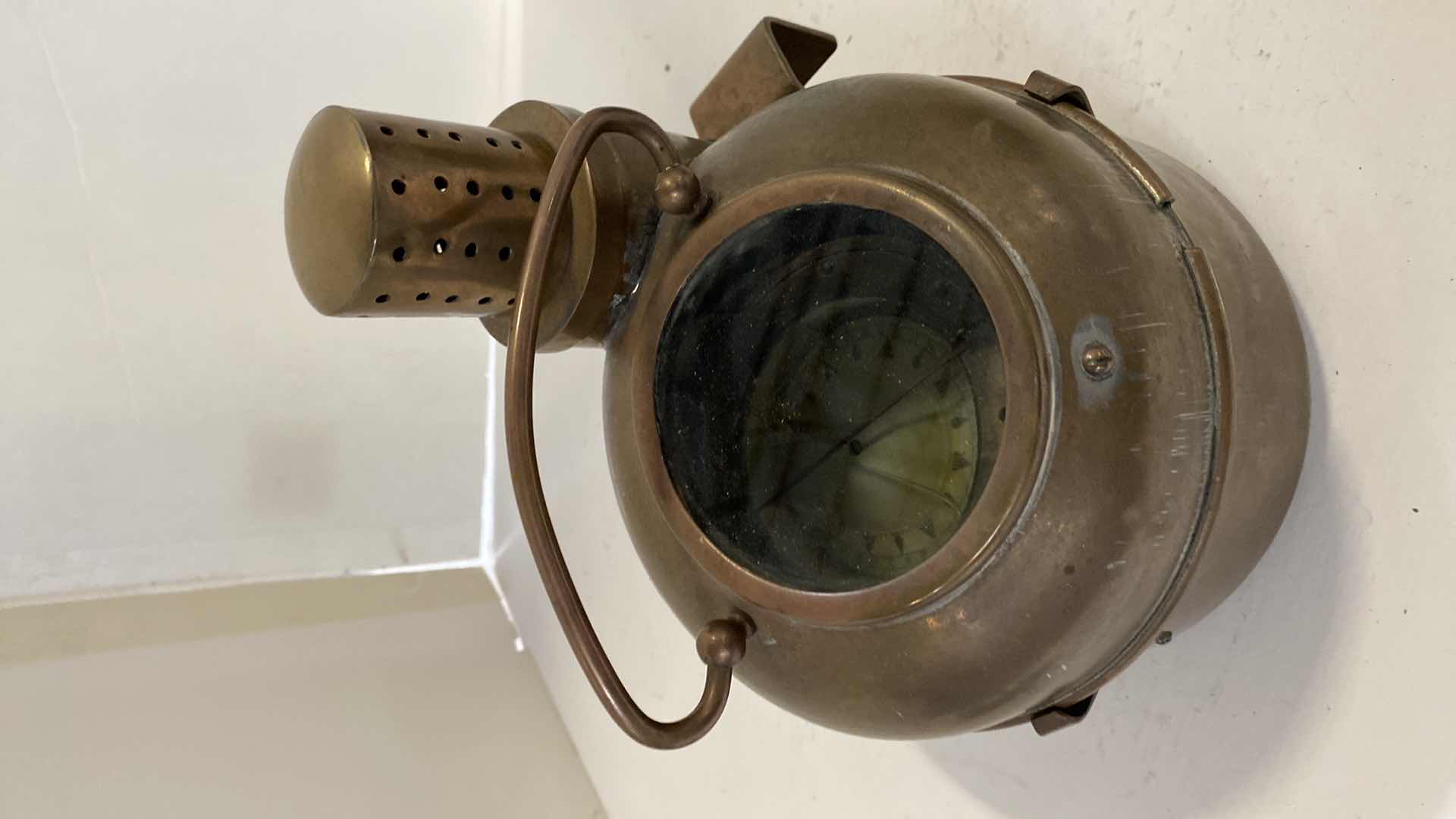 Photo 1 of ANTIQUE NAUTICAL COMPASS, RAILROAD GAS CAN AND TEA KETTLE