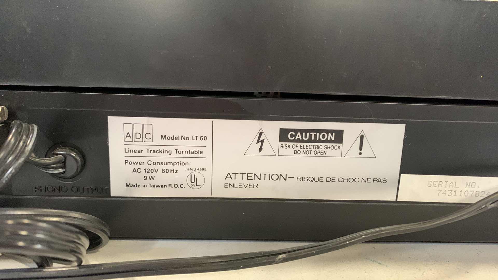 Photo 1 of ADC TURNTABLE