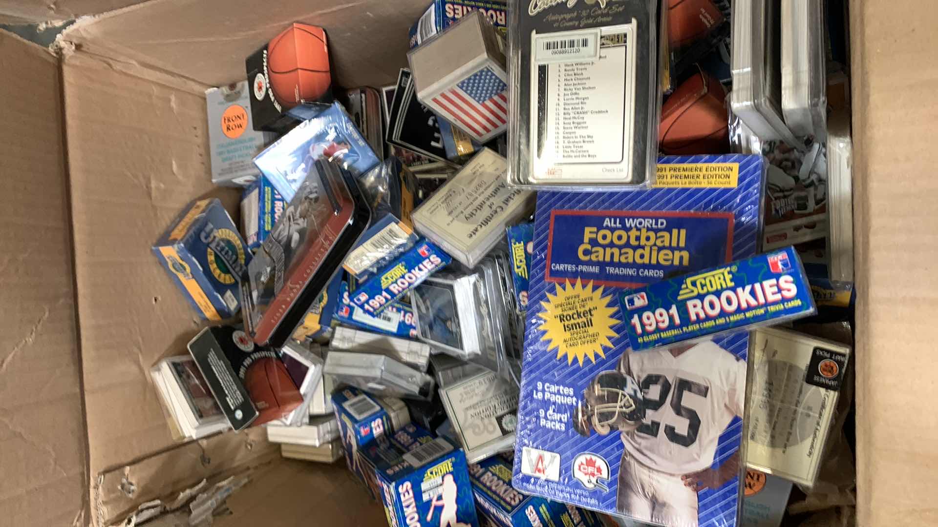 Photo 1 of LARGE BOX OF COLLECTIBLE SPORTS CARDS