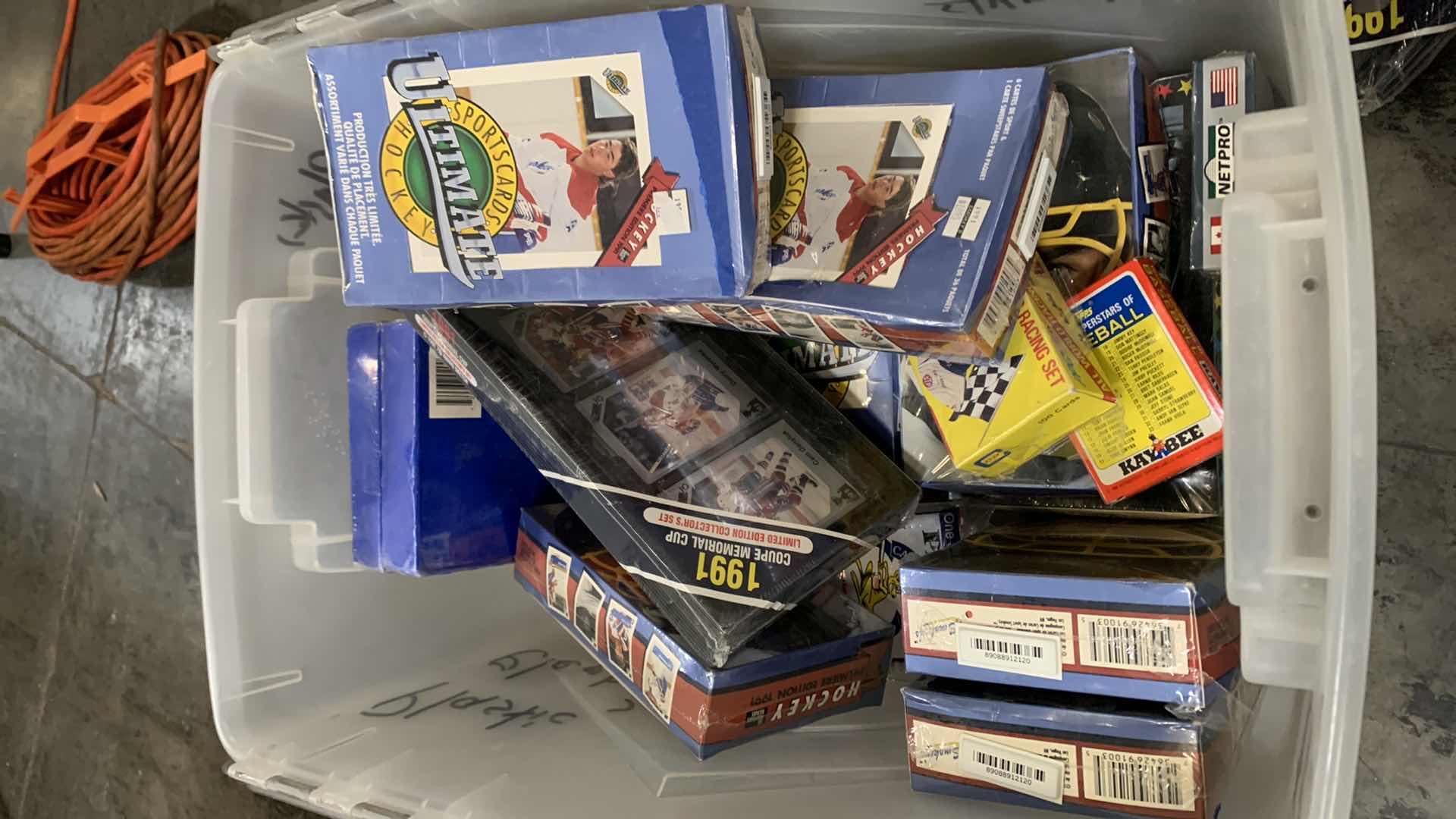 Photo 1 of LARGE BOX OF COLLECTIBLE SPORTS CARDS