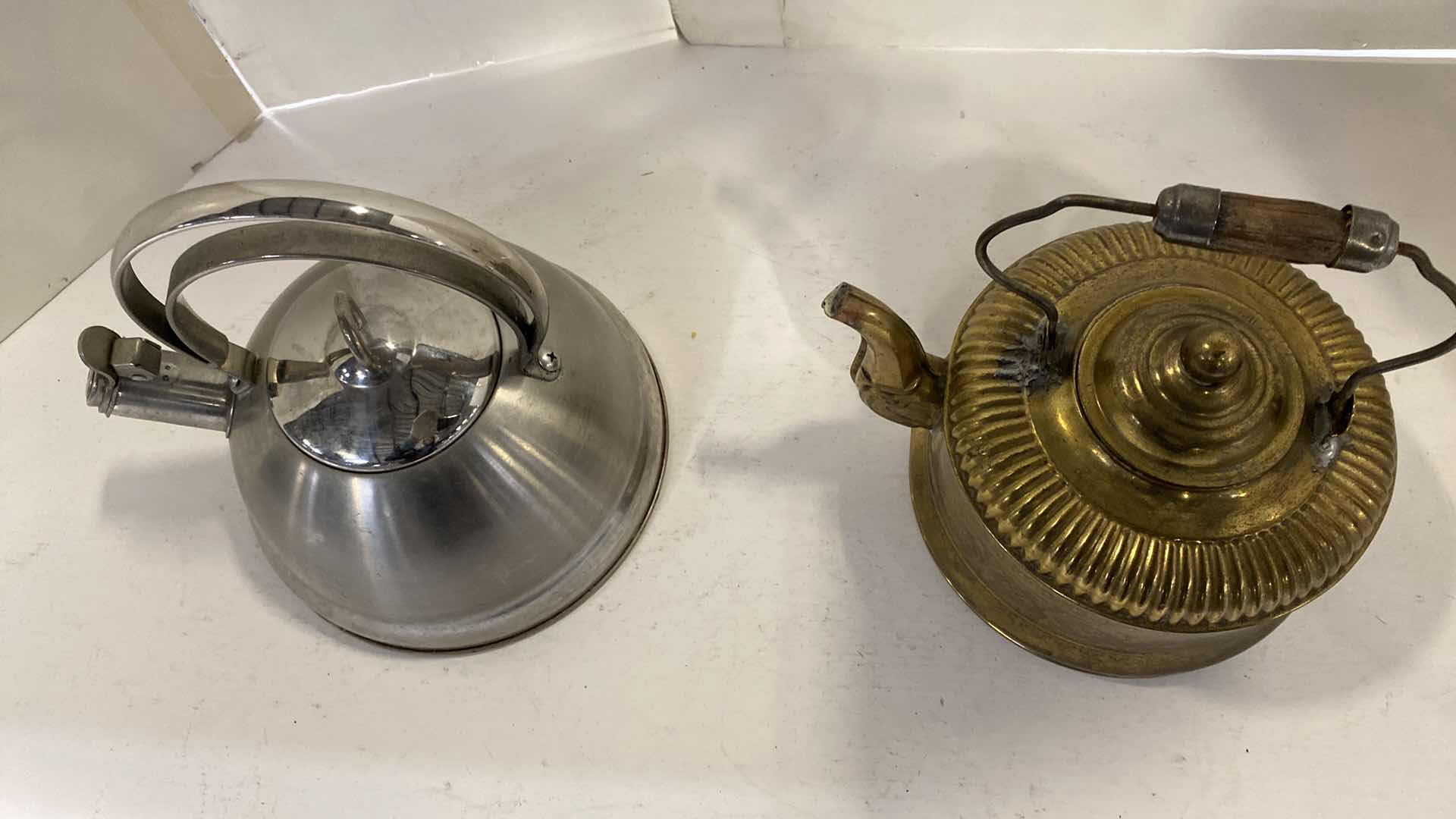 Photo 1 of PAIR OF VINTAGE TEA KETTLES