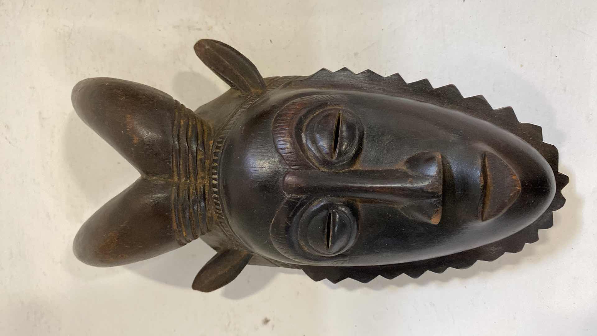 Photo 1 of 2-AFRICAN TRIBAL MASKS 13”