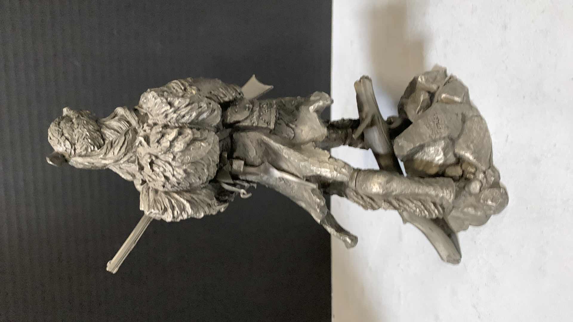 Photo 1 of FINE PEWTER FUR TRAPPER H10” FIGURE