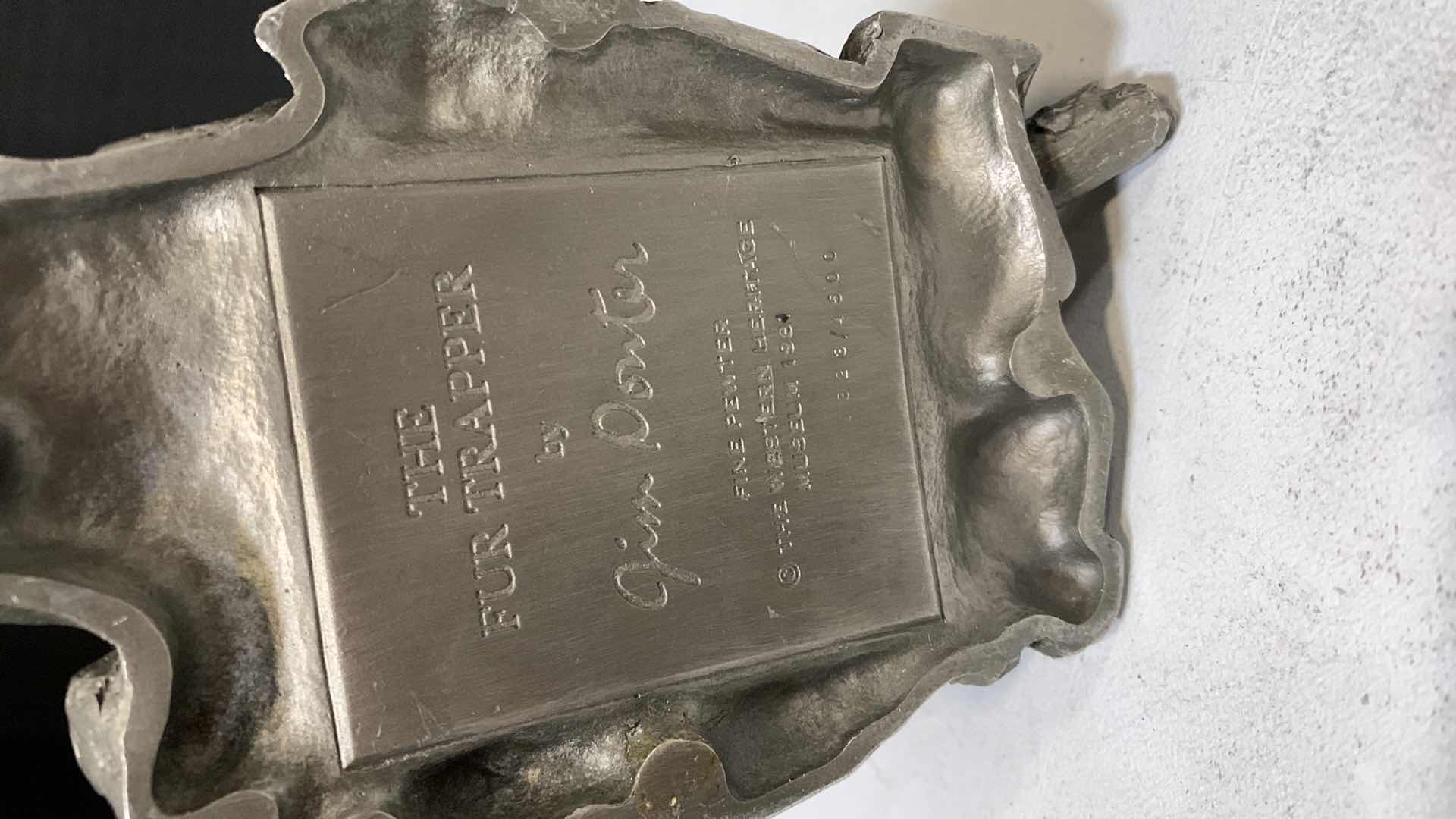 Photo 1 of FINE PEWTER FUR TRAPPER H10” FIGURE