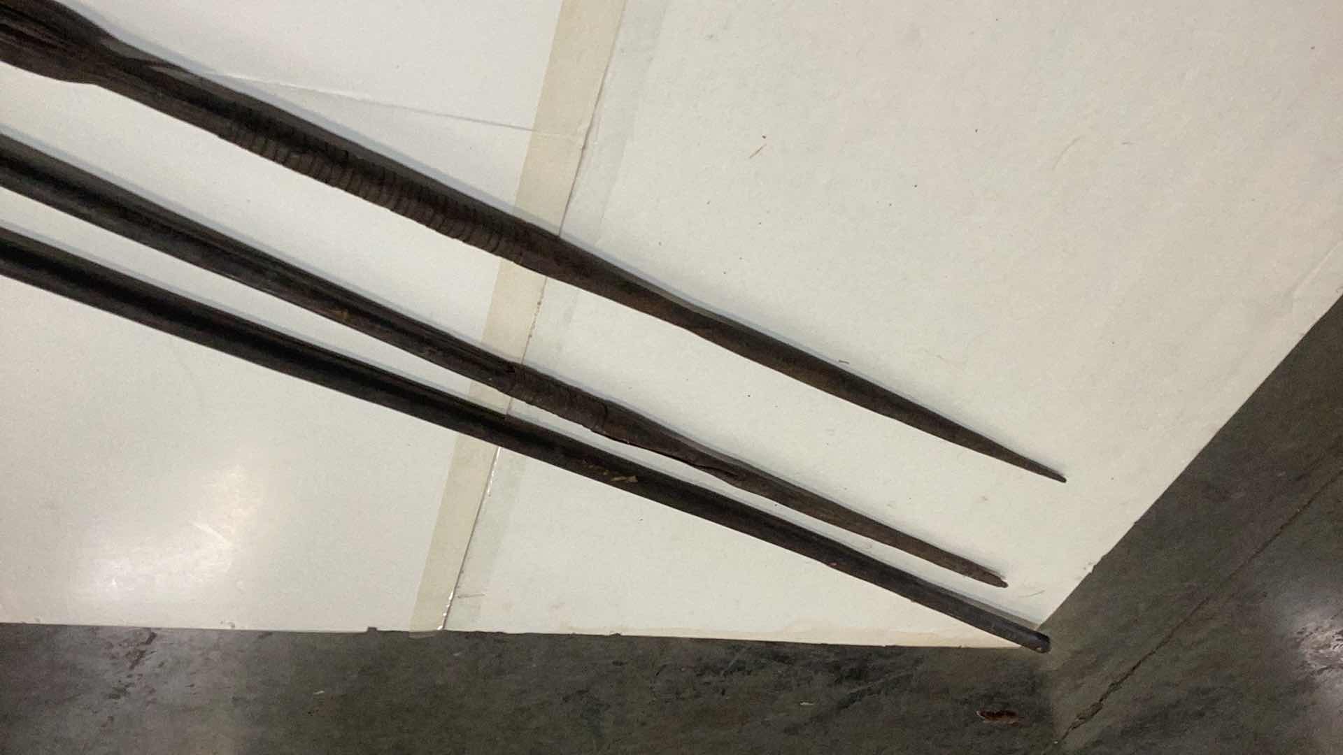 Photo 1 of THREE VINTAGE AFRICAN SPEARS, LONGEST 57”