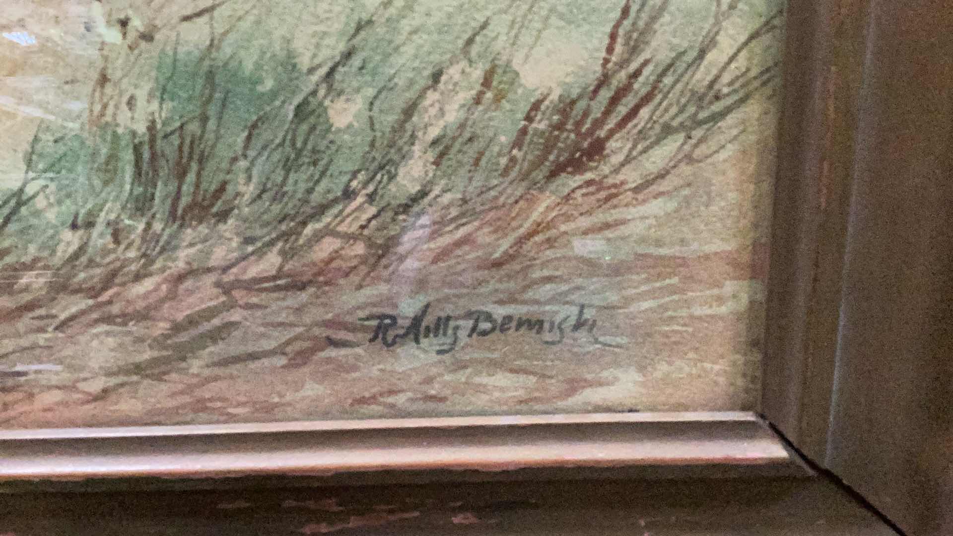 Photo 1 of FRAMED ARTWORK SIGNED LANDSCAPE PAINTING 32.5” X 17.5”