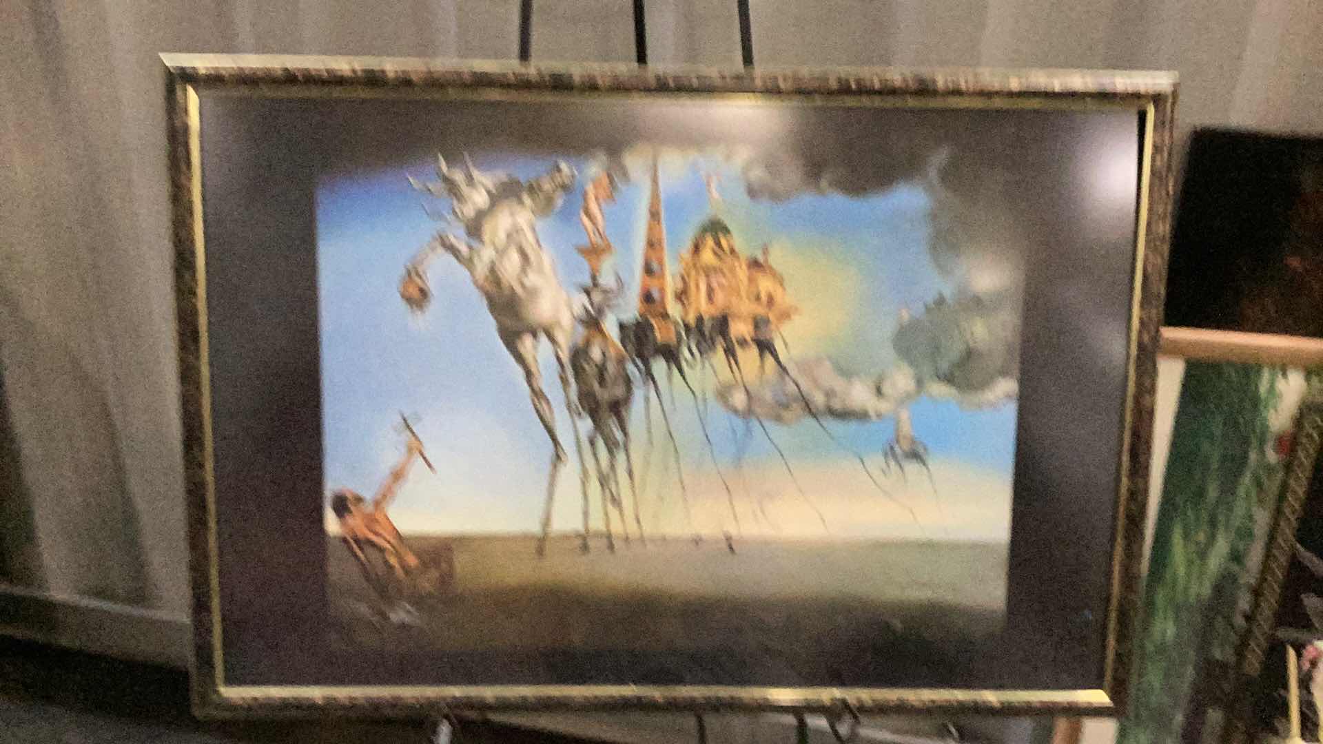 Photo 1 of FRAMED ART SALVADOR DALI “THE TEMPTATION OF SAINT ANTHONY”38” X 26”