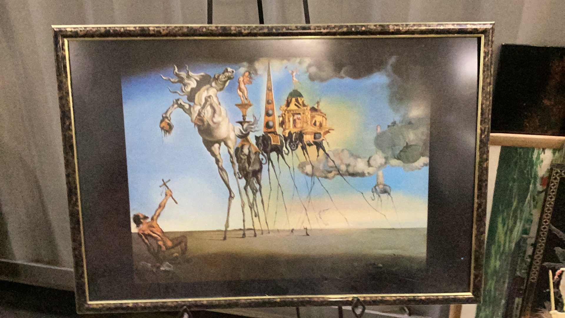 Photo 1 of FRAMED ART SALVADOR DALI “THE TEMPTATION OF SAINT ANTHONY”38” X 26”