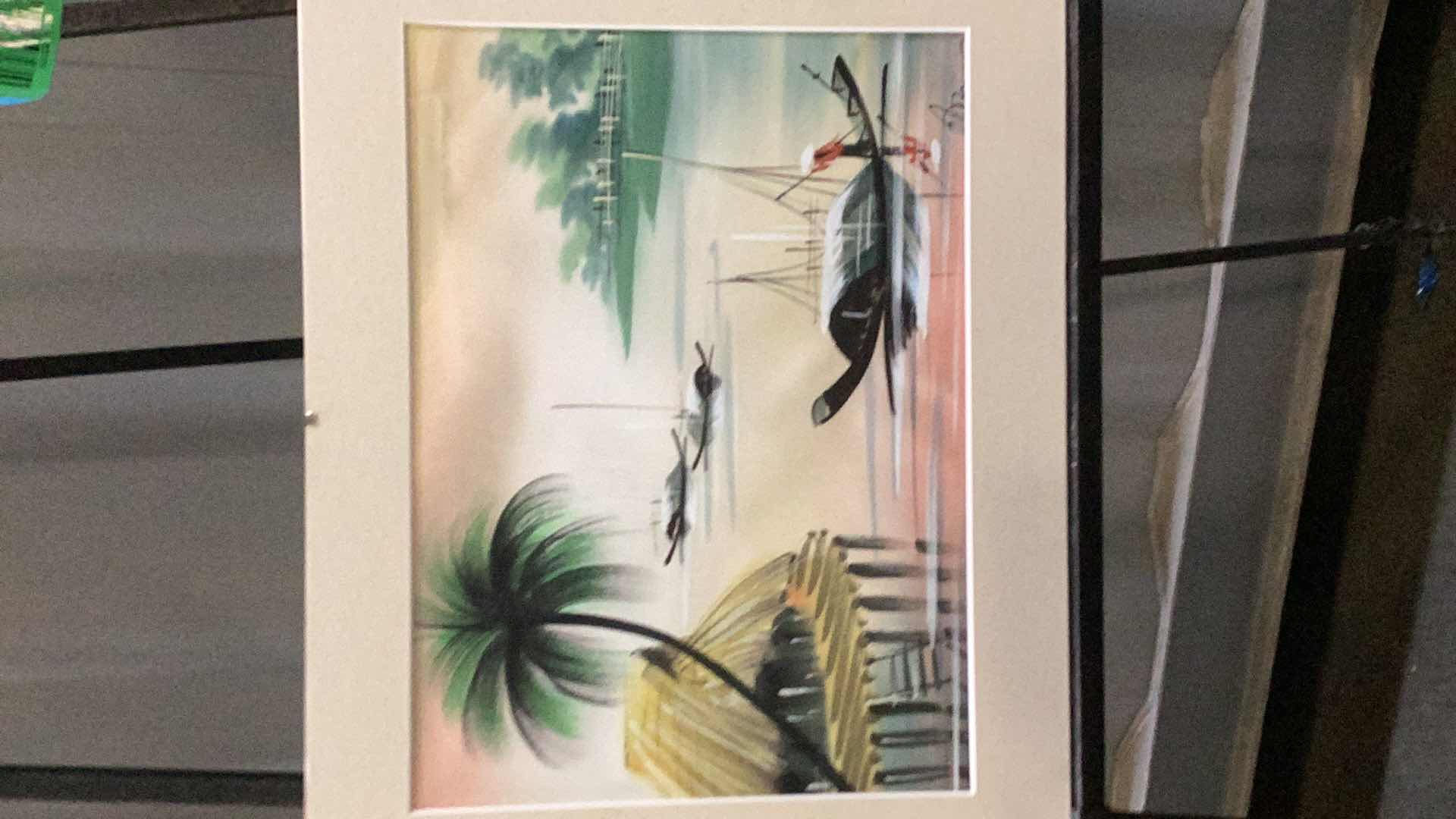 Photo 1 of CHINESE ARTWORK PAINTING ON SILK,  14” X 11”