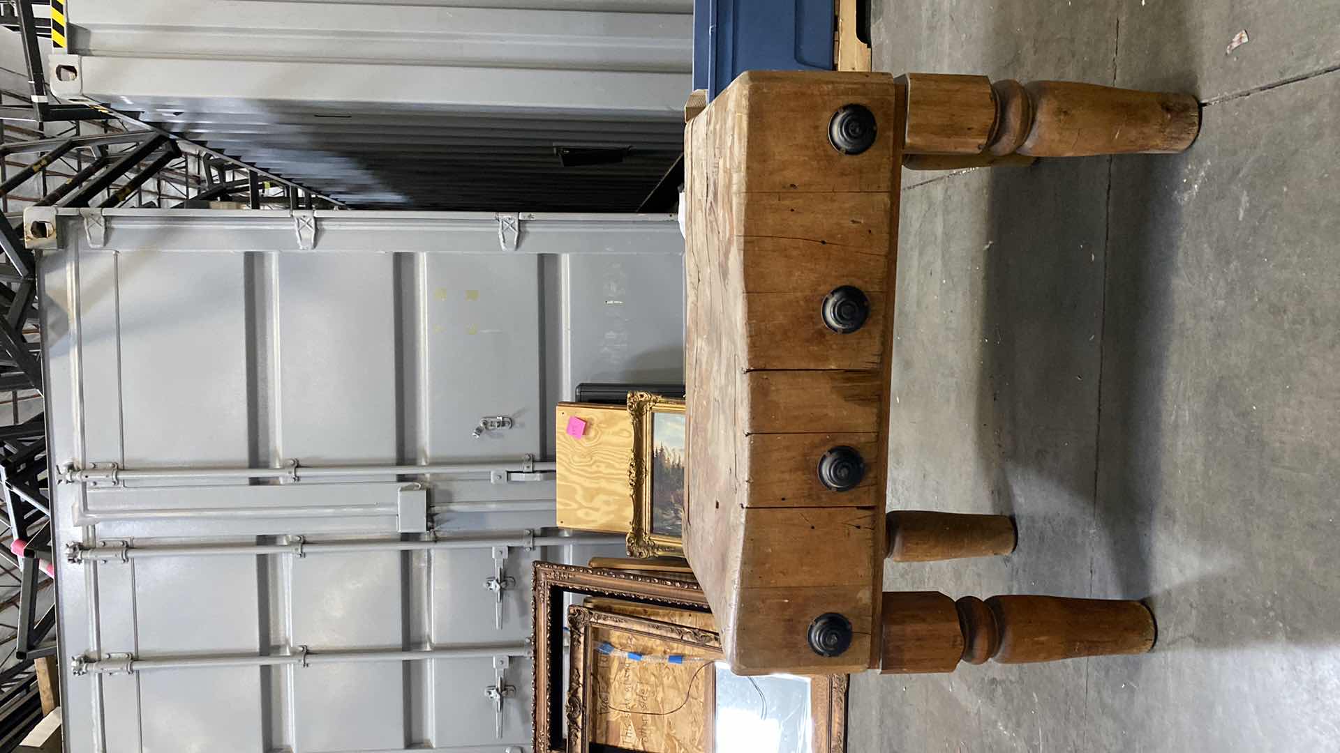 Photo 1 of ANTIQUE BUTCHER BLOCK TABLE  36”X 24” H27”