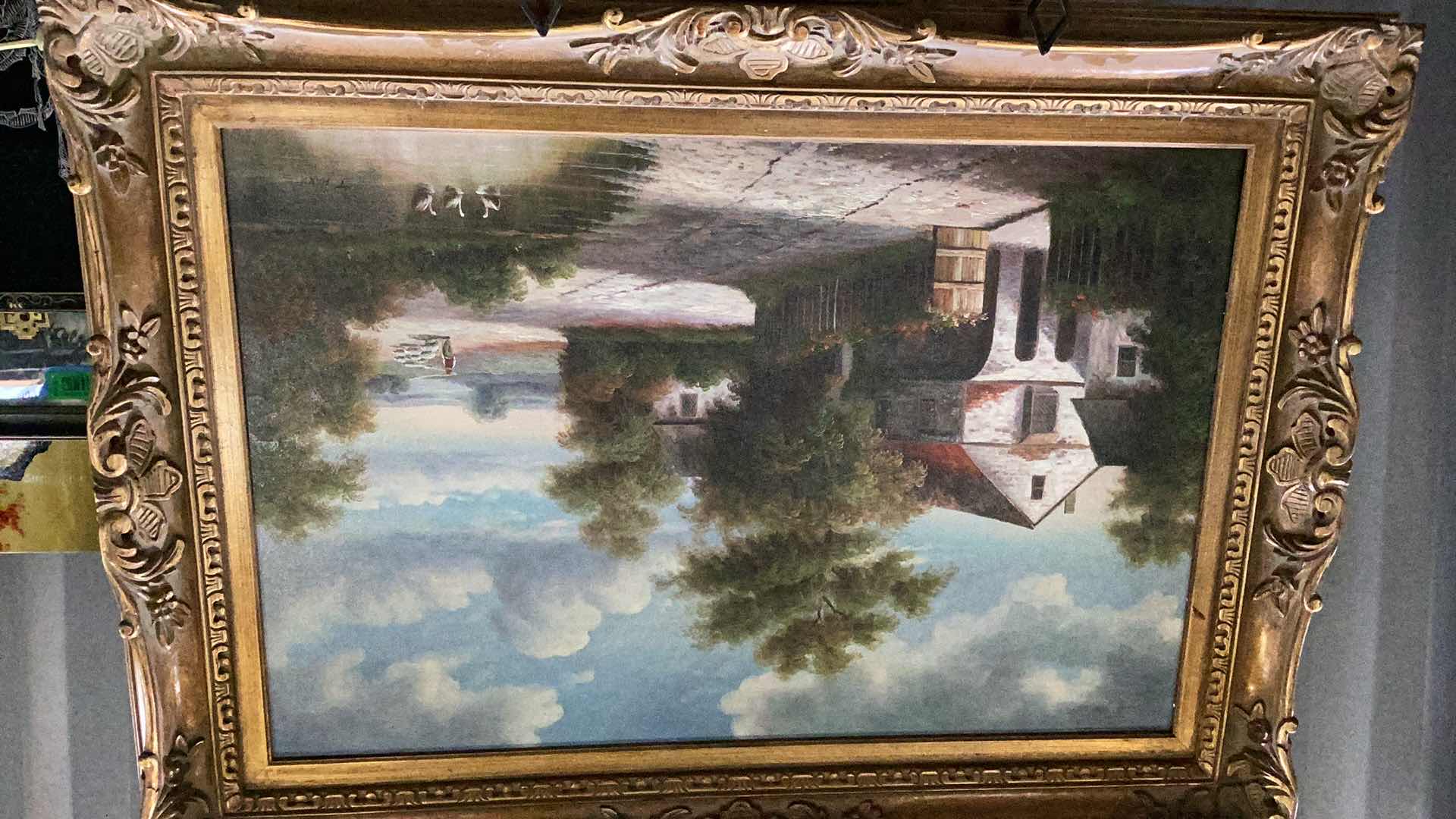 Photo 1 of ORNATE GOLD FRAMED SIGNED OILPAINTING 44” X 32”