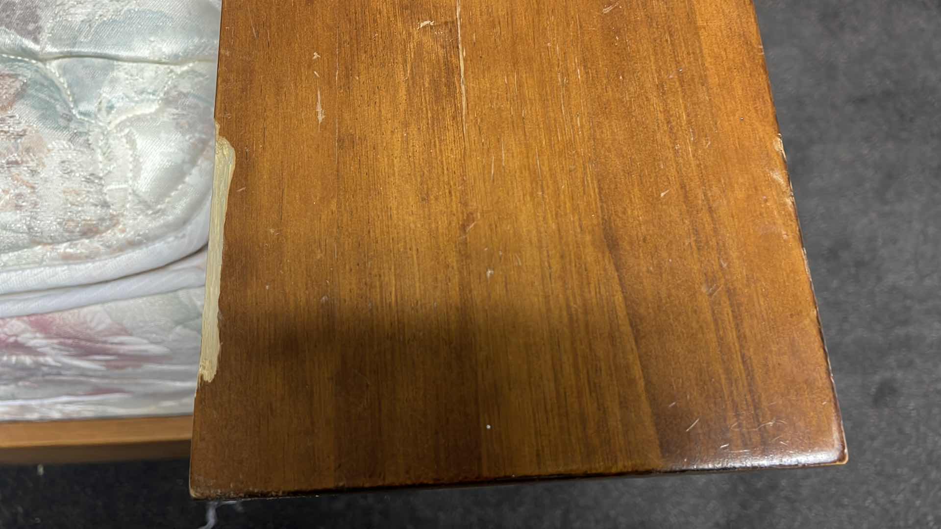 Photo 6 of KNOTTY WOOD FULL SIZE BED FRAME W LIGHTED HEADBOARD (MATTRESS SOLD SEPARATELY) 64” X 98” H79”