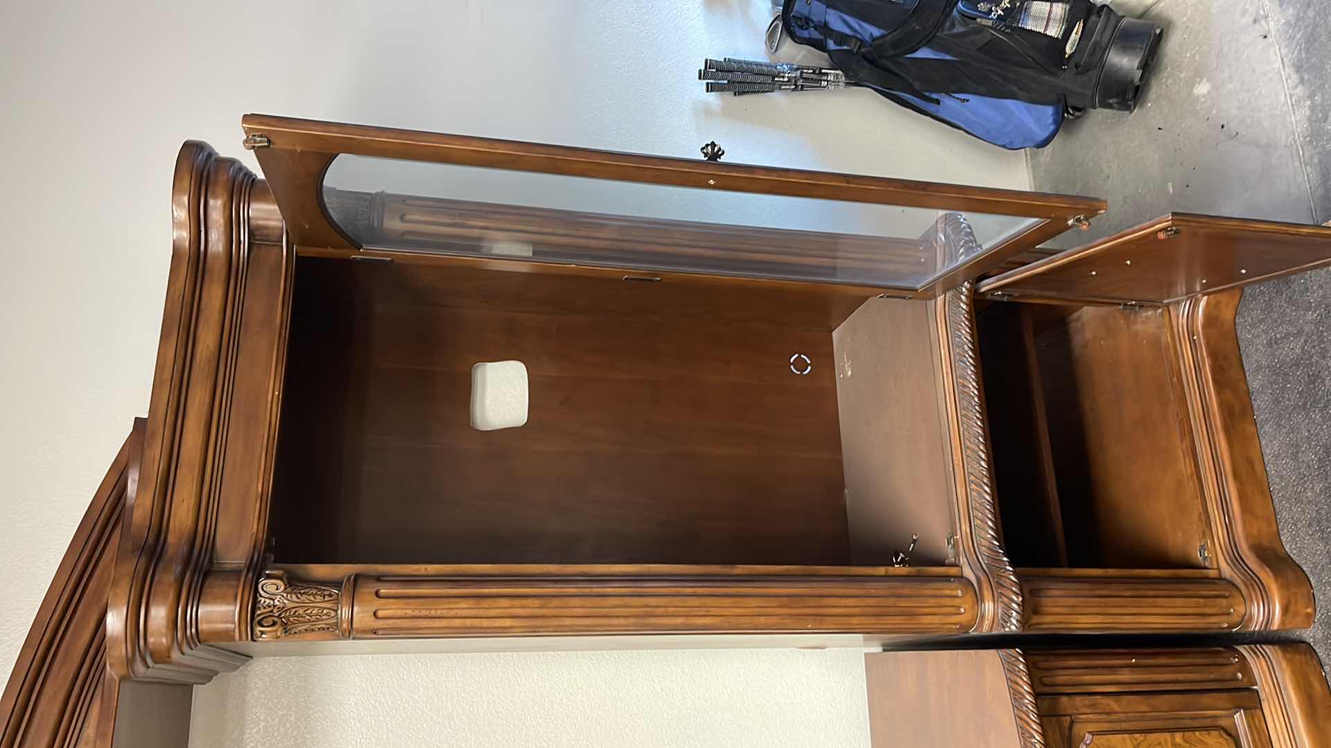 Photo 5 of 4 PC WOOD BASE ENTERTAINMENT CENTER 121” X 27” H94”