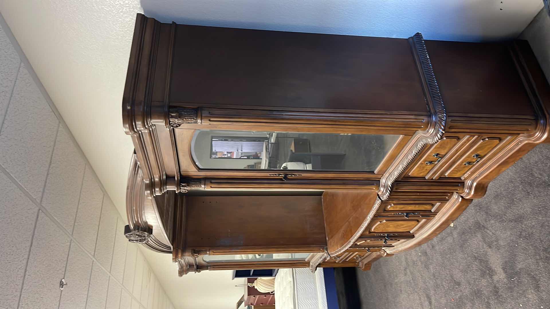 Photo 6 of 4 PC WOOD BASE ENTERTAINMENT CENTER 121” X 27” H94”