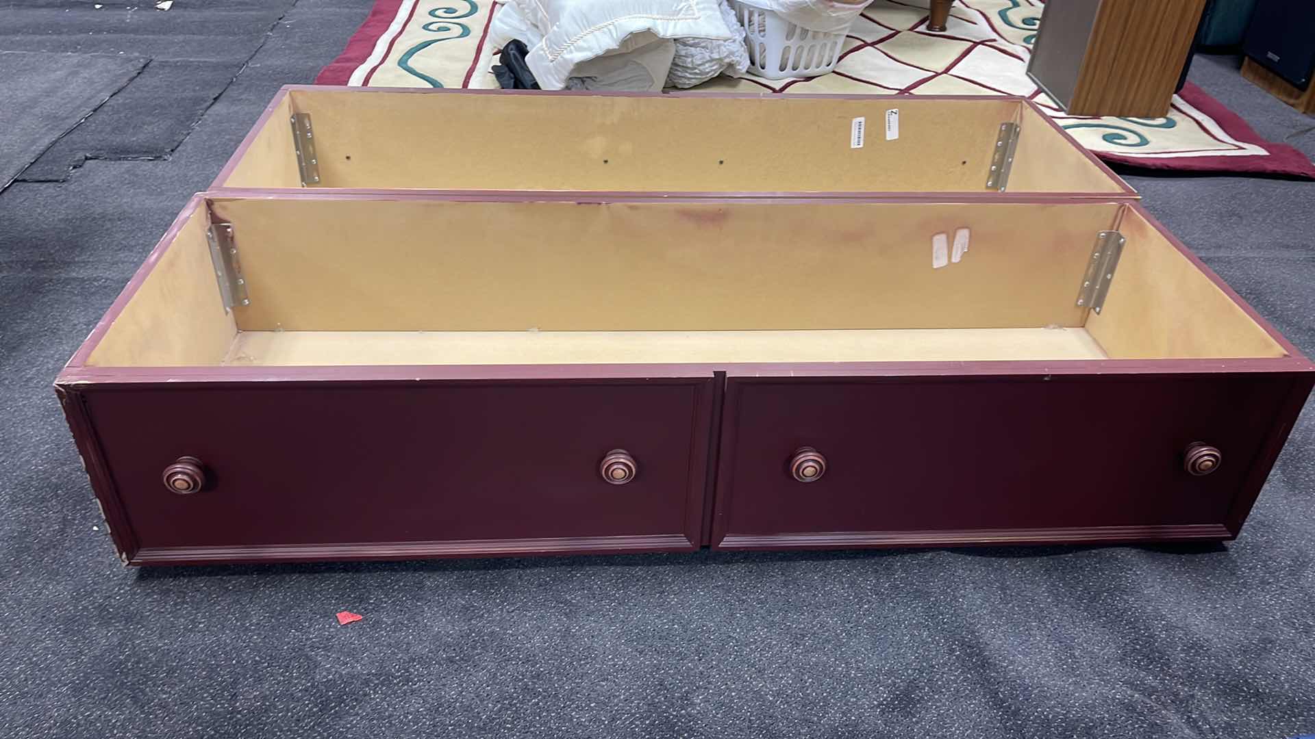 Photo 1 of 2 PC UNDER BED ROLLING STORAGE BINS W WHEELS