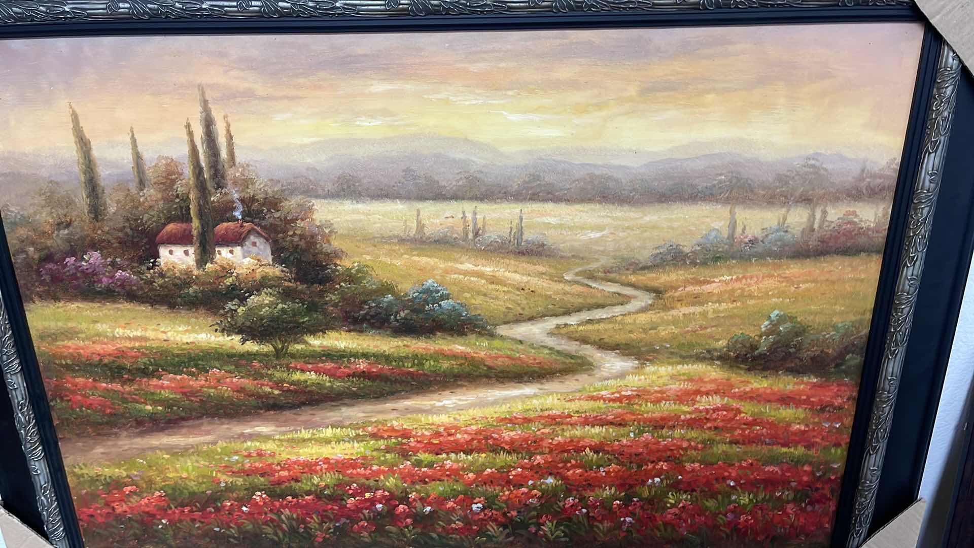 Photo 1 of COUNTRY SIDE OIL PAINTING W COA 43” X 31”