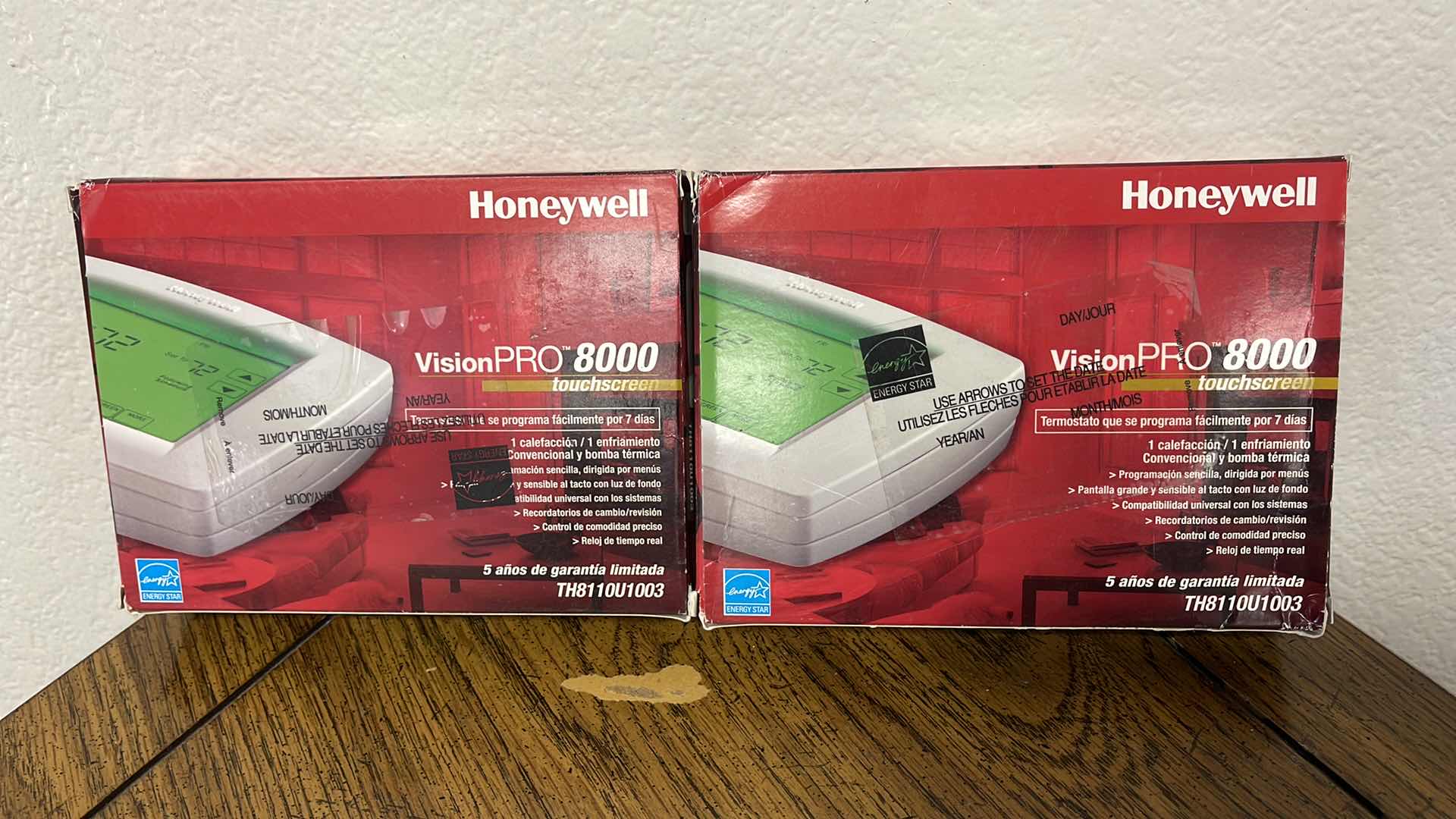 Photo 1 of 2 PC HONEYWELL PRO 8000 TOUCHSCREEN THERMOSTAT