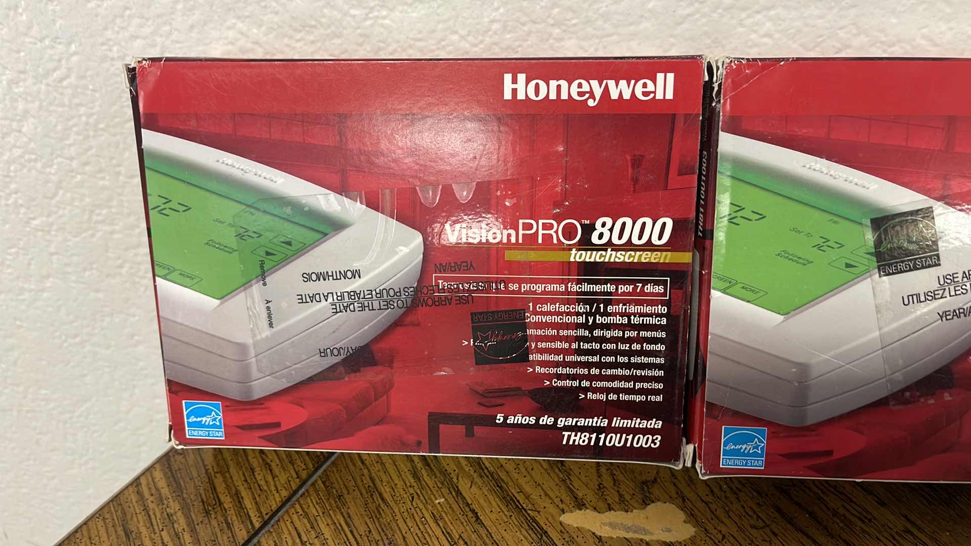 Photo 1 of 2 PC HONEYWELL PRO 8000 TOUCHSCREEN THERMOSTAT