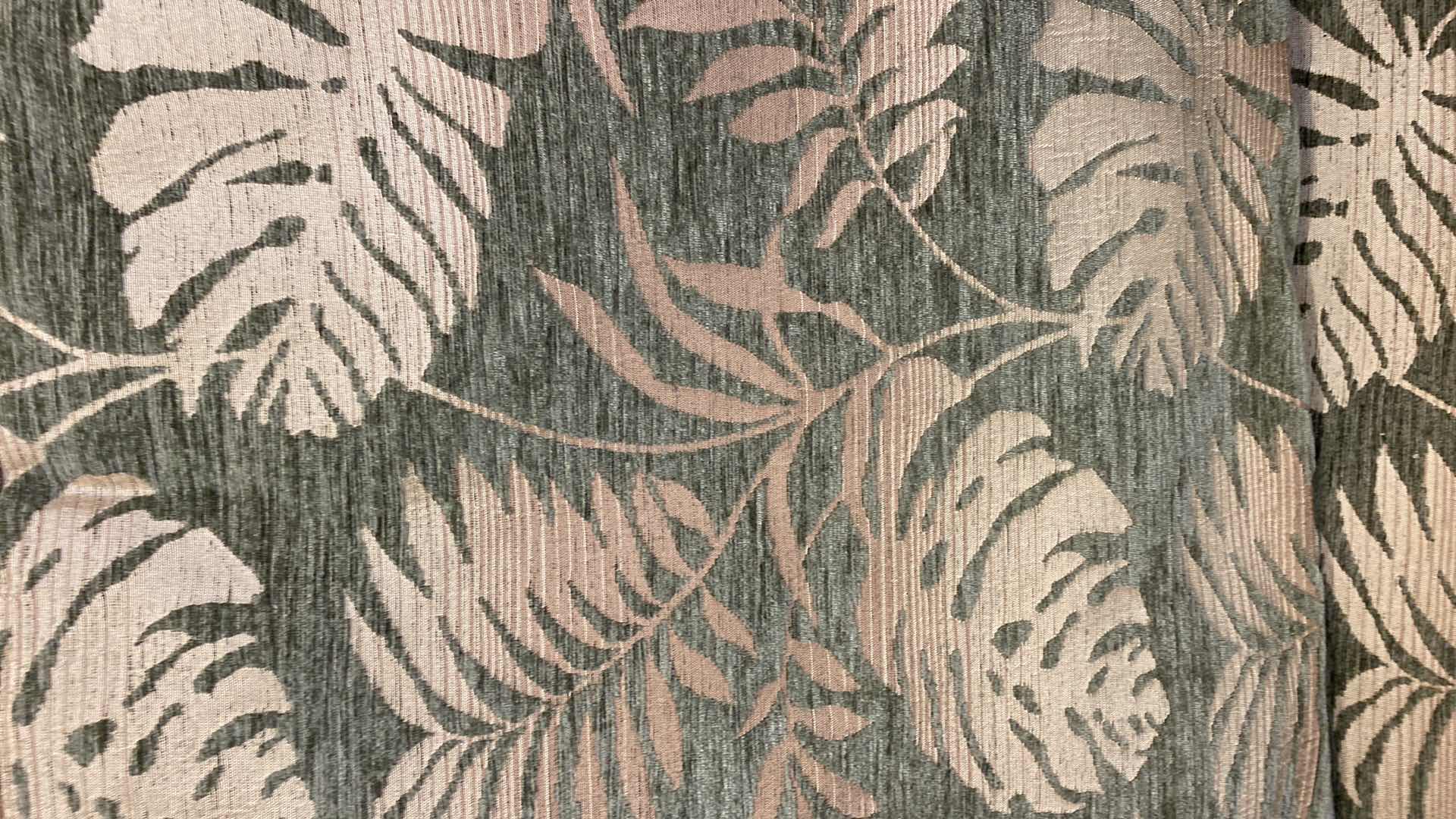 Photo 4 of TOMMY BAHAMA CHAIR GREEN AND GOLD TROPICAL UPHOLSTERY WITH RATTAN