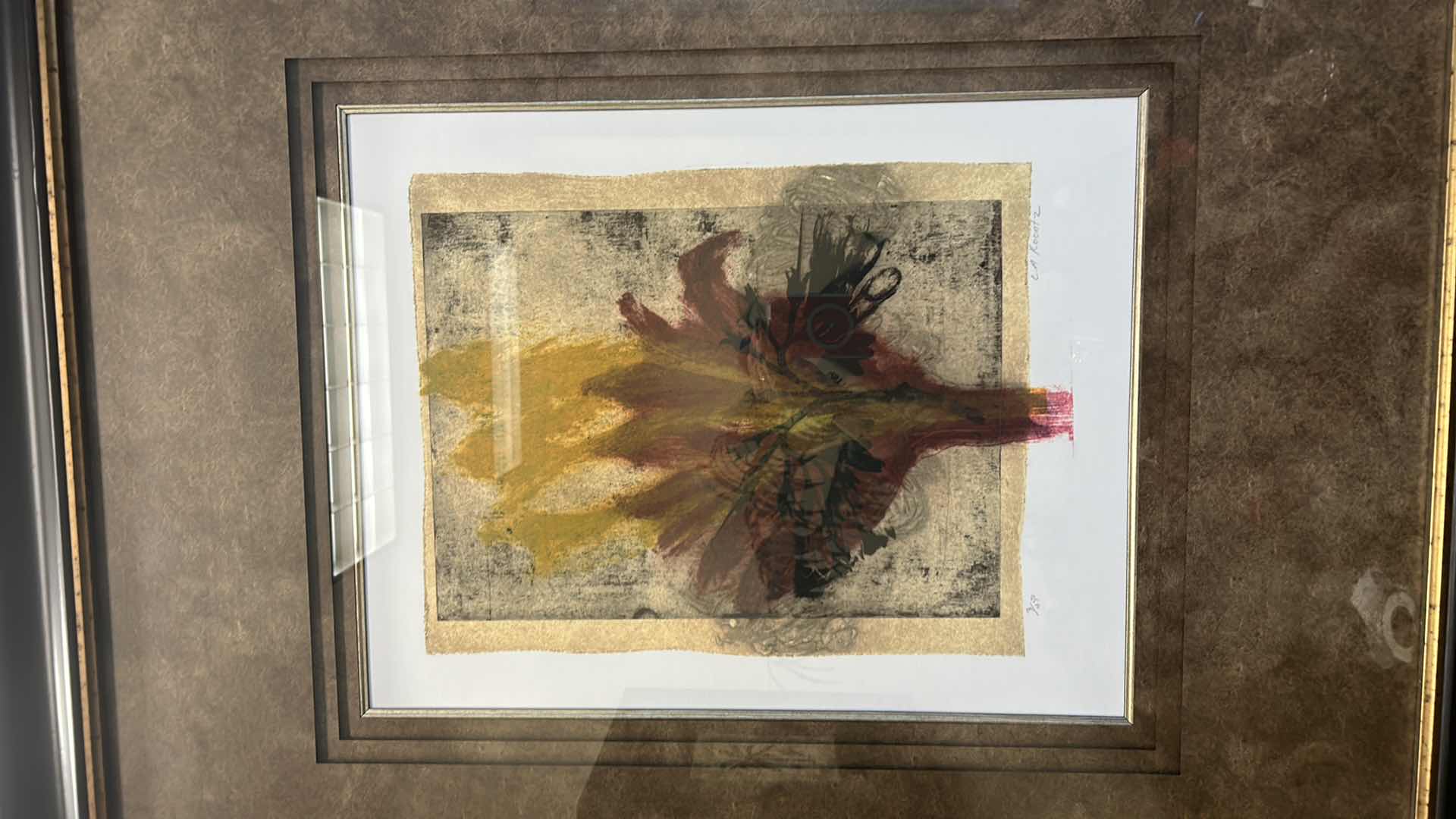 Photo 1 of BLACK FRAMED NUMBERED AND SIGNED LA KOONTZ  ARTWORK 3/450 33” x 37”