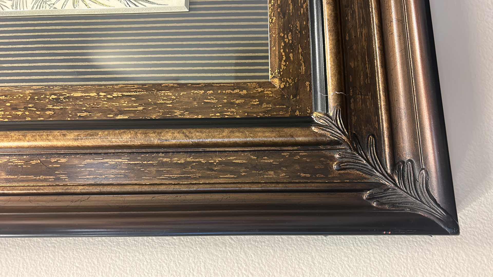 Photo 1 of ARTWORK ORNATE BRONZE AND BLACK FRAMED “PALM TREE” BY TOMMY BAHAMA ARTWORK 32” x 37”