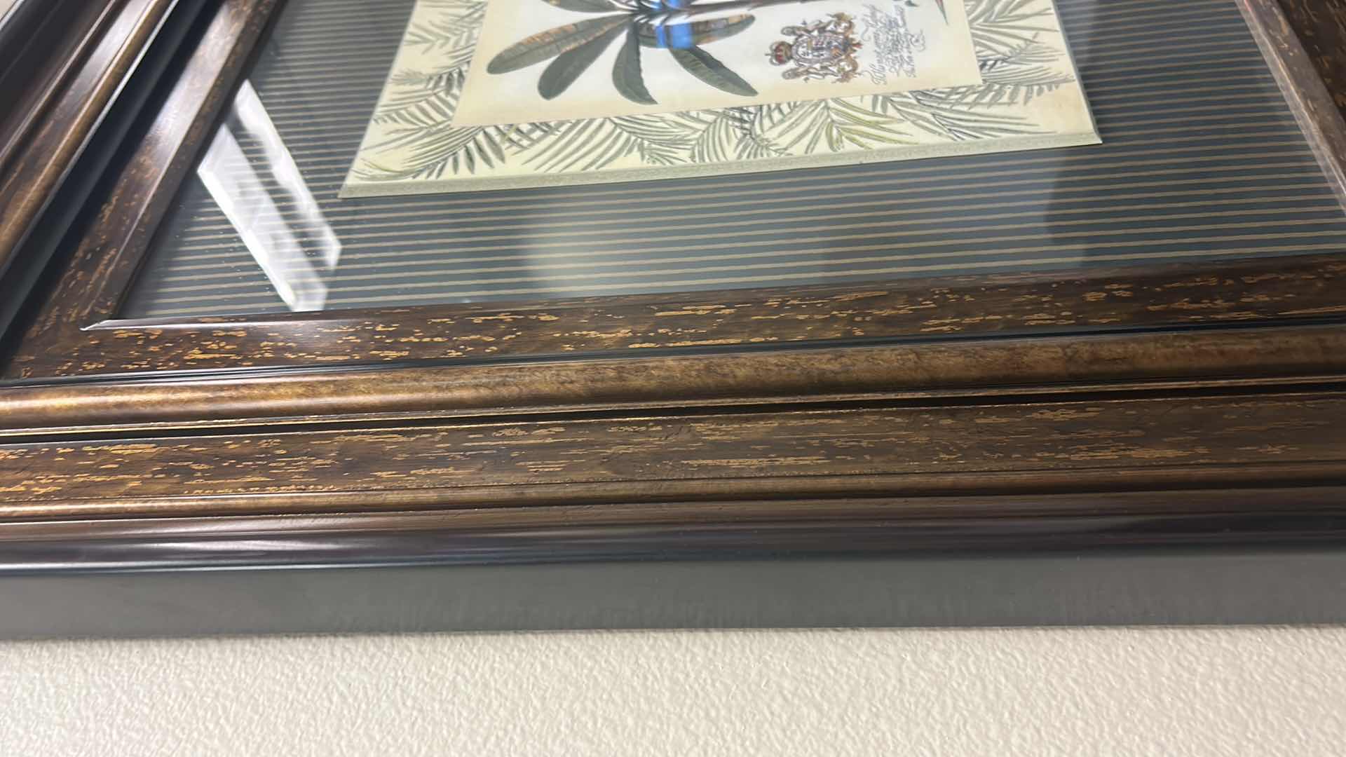 Photo 1 of ORNATE BRONZE AND BLACK FRAMED “ PALM TREE” BY TOMMY BAHAMA ARTWORK 32” x 37”