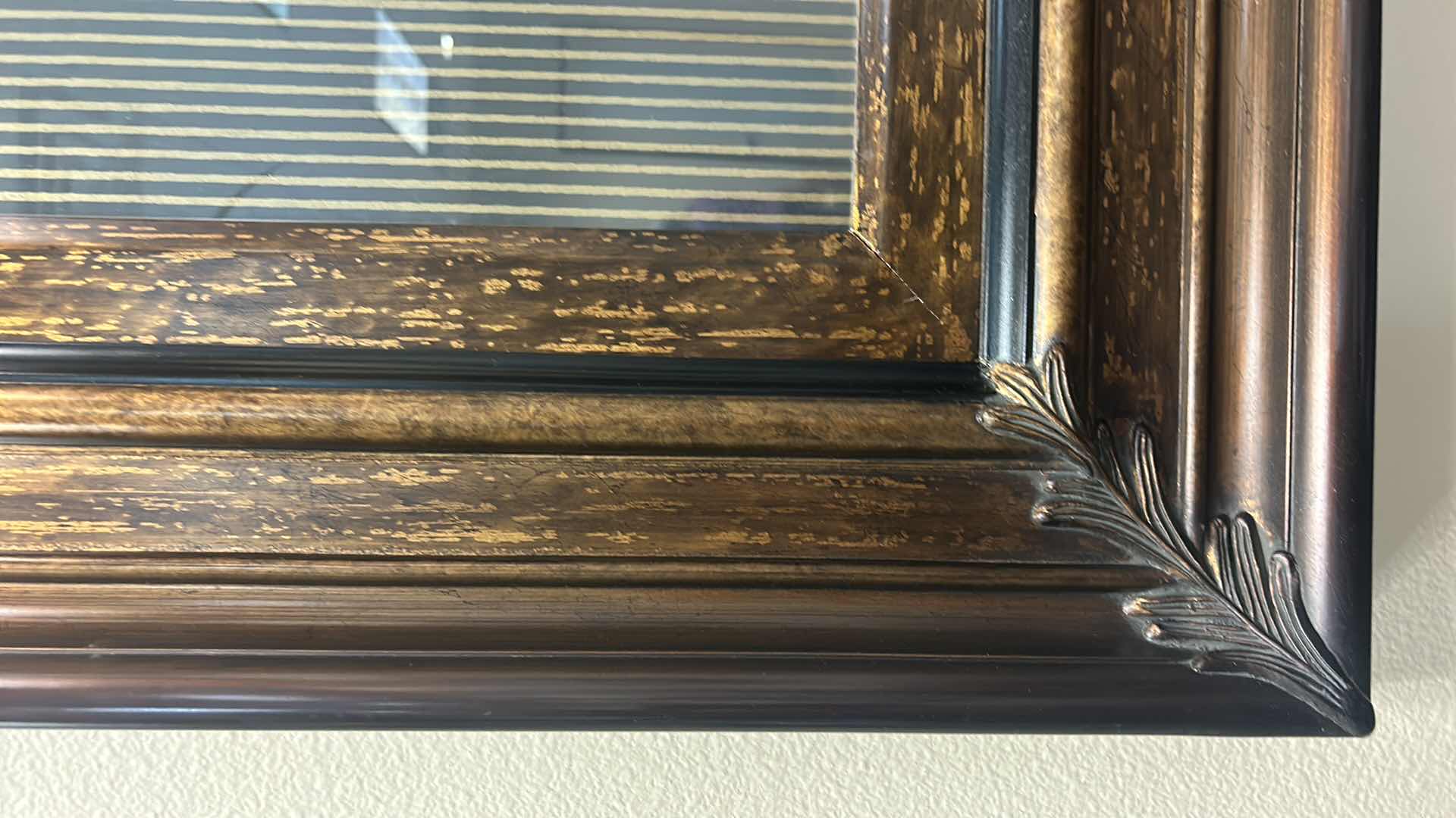 Photo 1 of ORNATE BRONZE AND BLACK FRAMED “ PALM TREE” BY TOMMY BAHAMA ARTWORK 32” x 37”