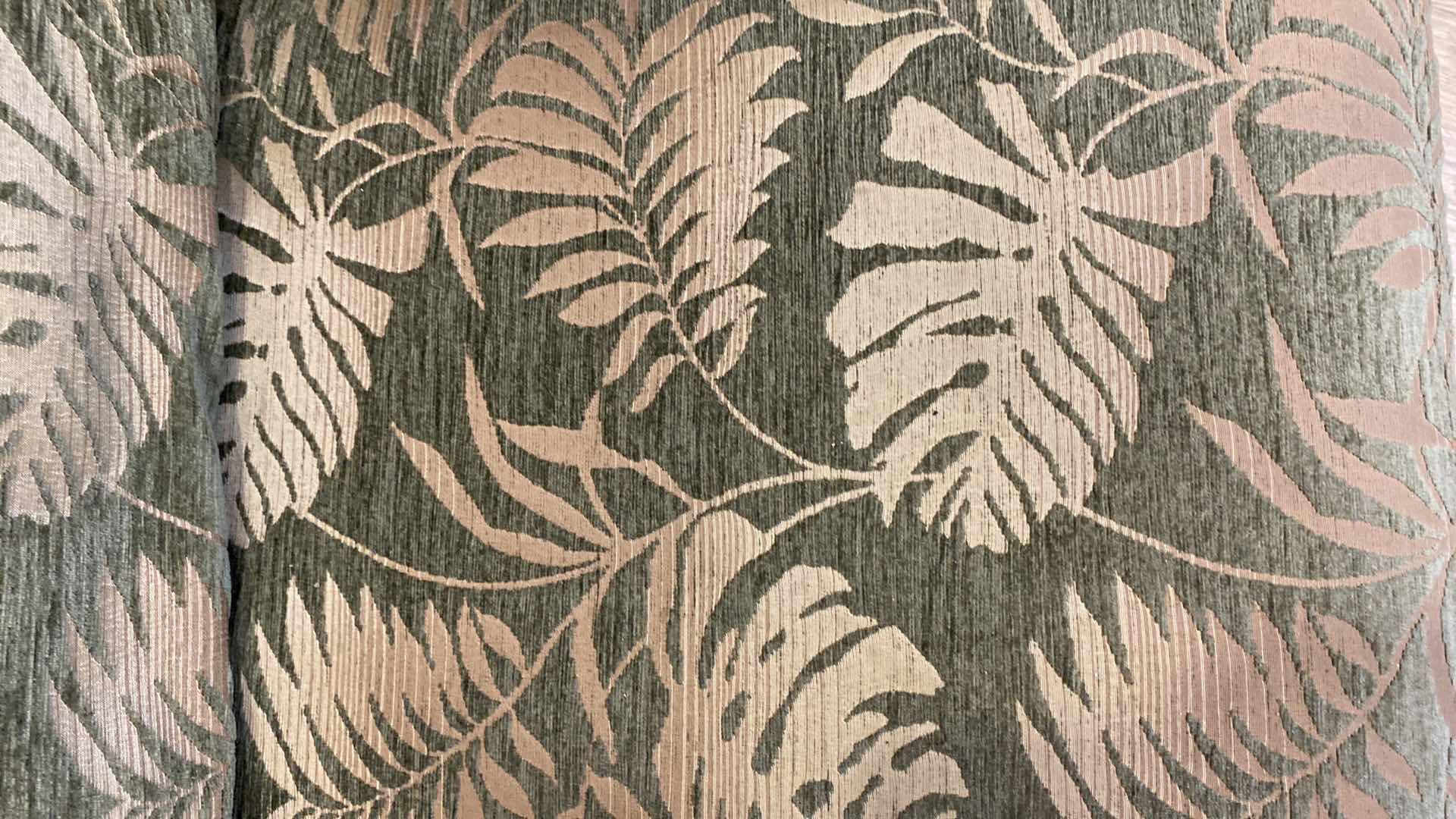 Photo 1 of TOMMY BAHAMA CHAIR GREEN AND GOLD TROPICAL UPHOLSTERY WITH RATTAN