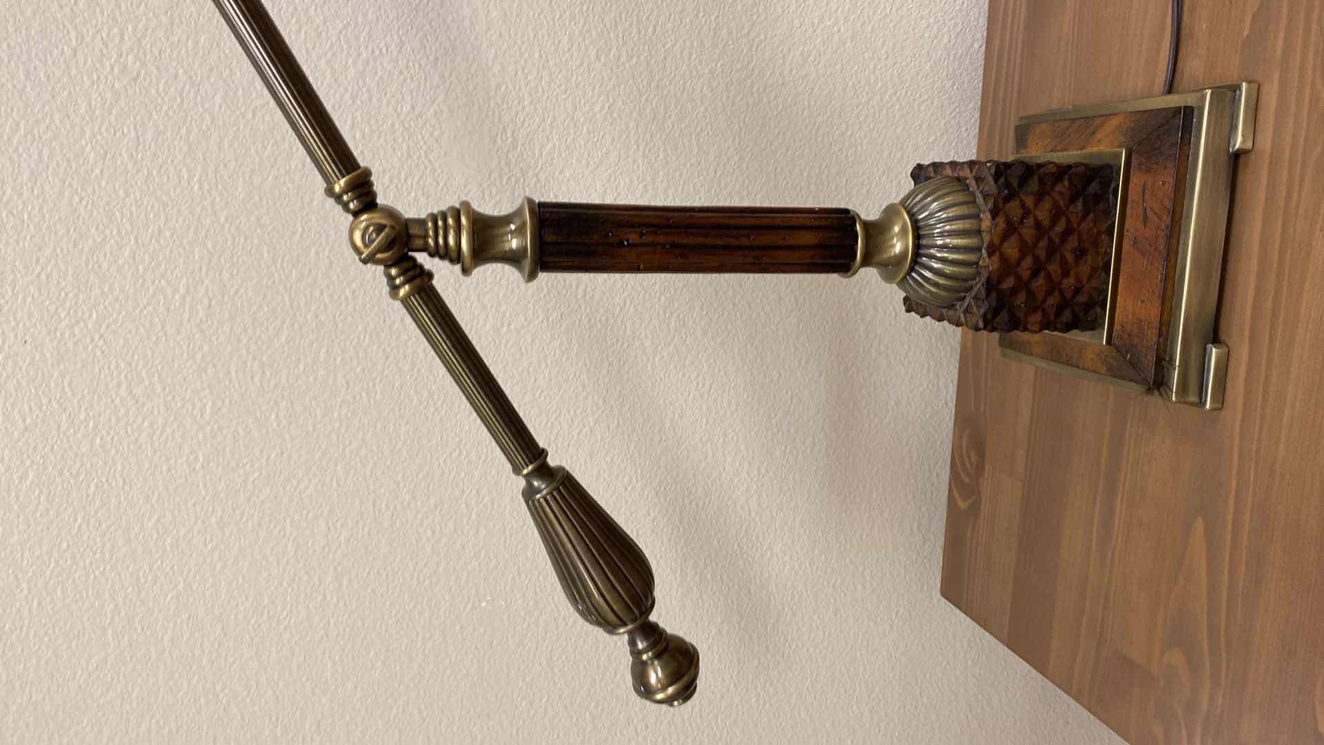 Photo 1 of BROWN AND BRASS METAL DESK LAMP H22”