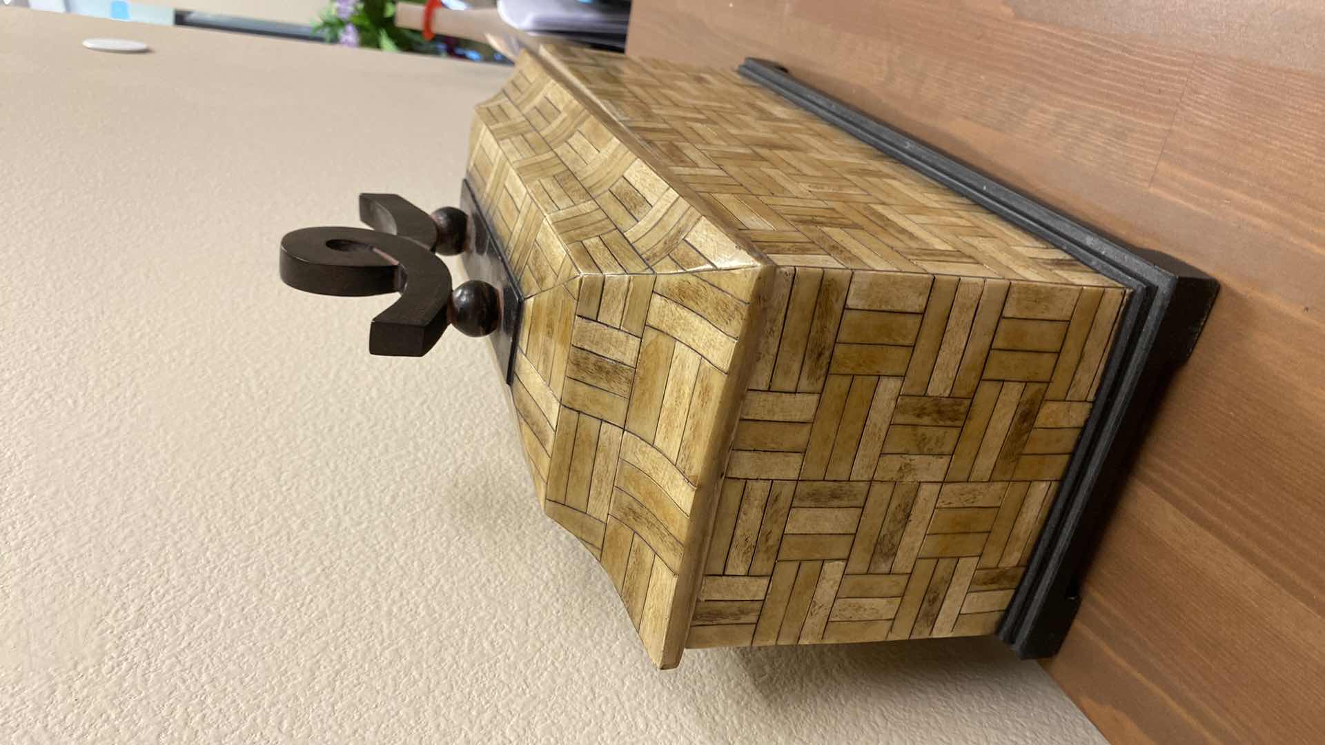 Photo 1 of WOOD AND IRON HOME DECOR BOX WITH REMOVABLE LID 16” X 6” H11”