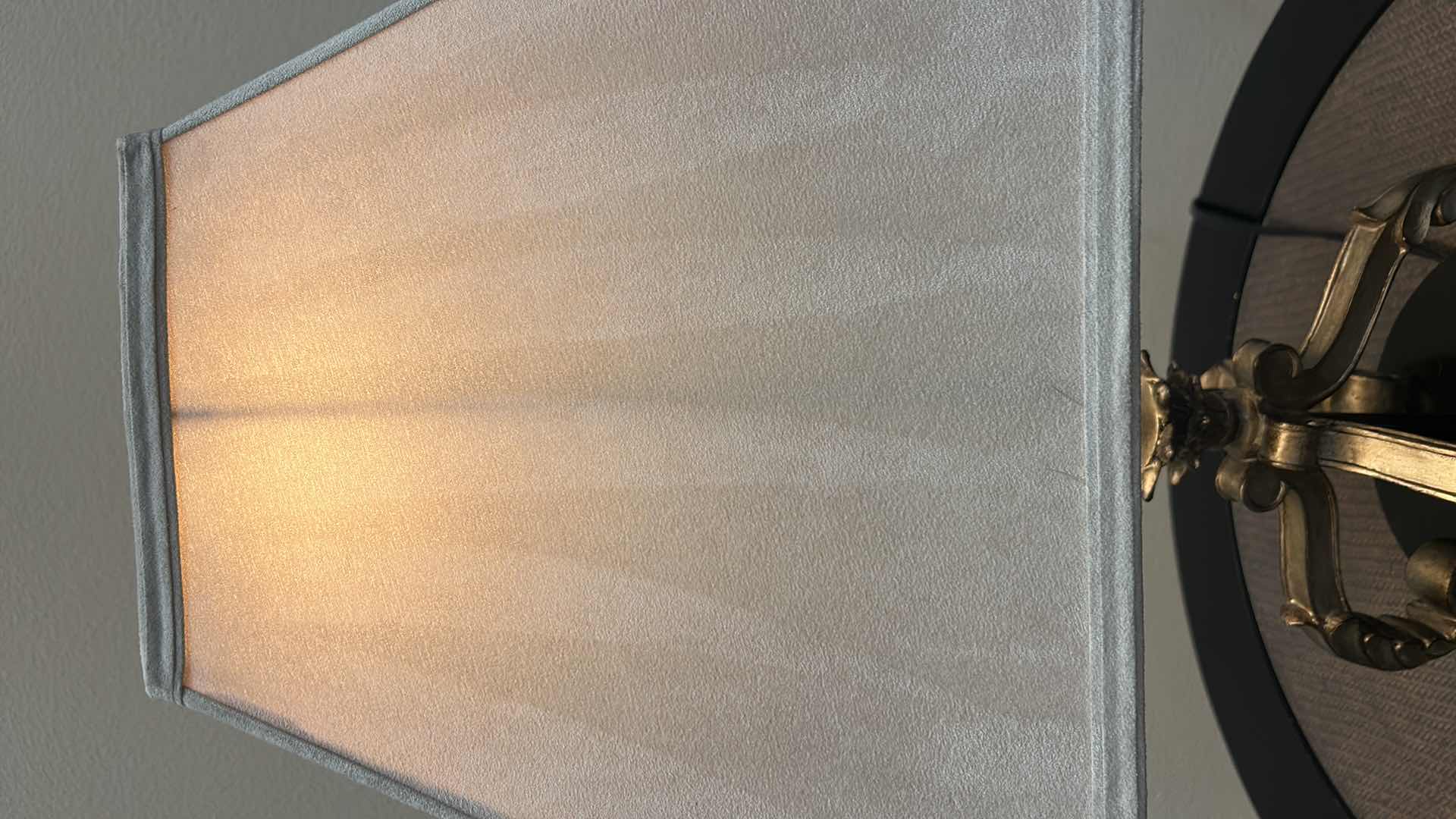 Photo 1 of 24” LAMP WIITH BEIGE FAUX SUEDE SHADE