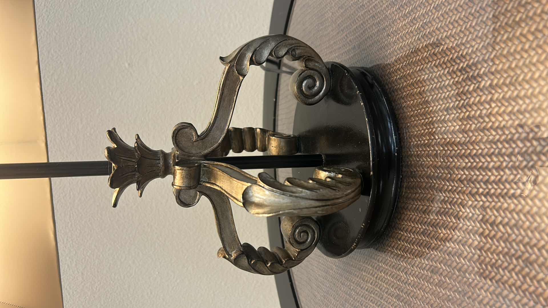 Photo 1 of 24” LAMP WIITH BEIGE FAUX SUEDE SHADE