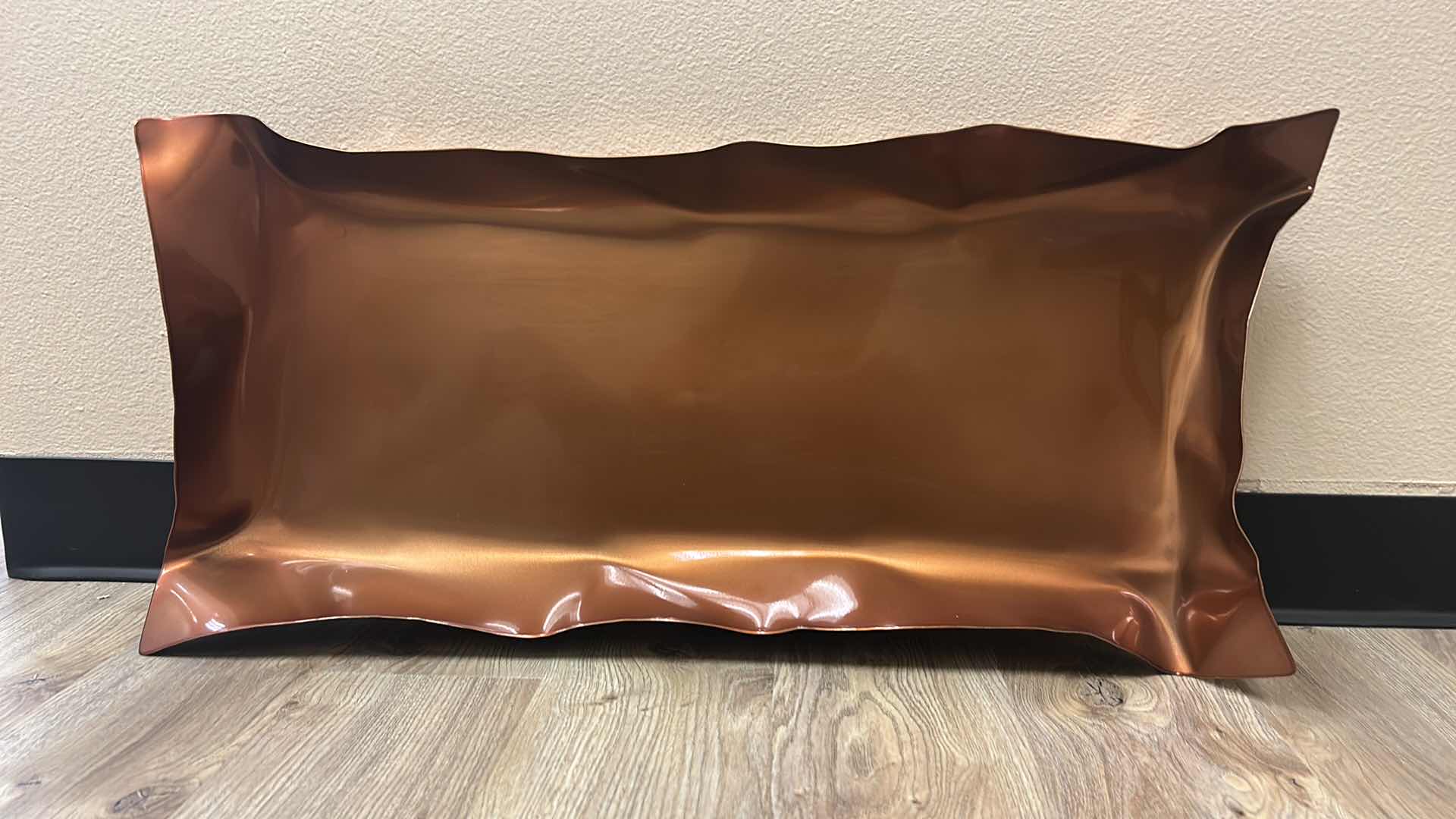 Photo 1 of ABSTRACT SCULPTURED COPPER TRAY 28” x 12” x H3”