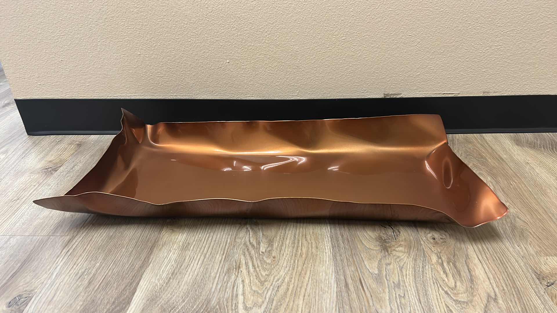 Photo 1 of ABSTRACT SCULPTURED COPPER TRAY 28” x 12” x H3”