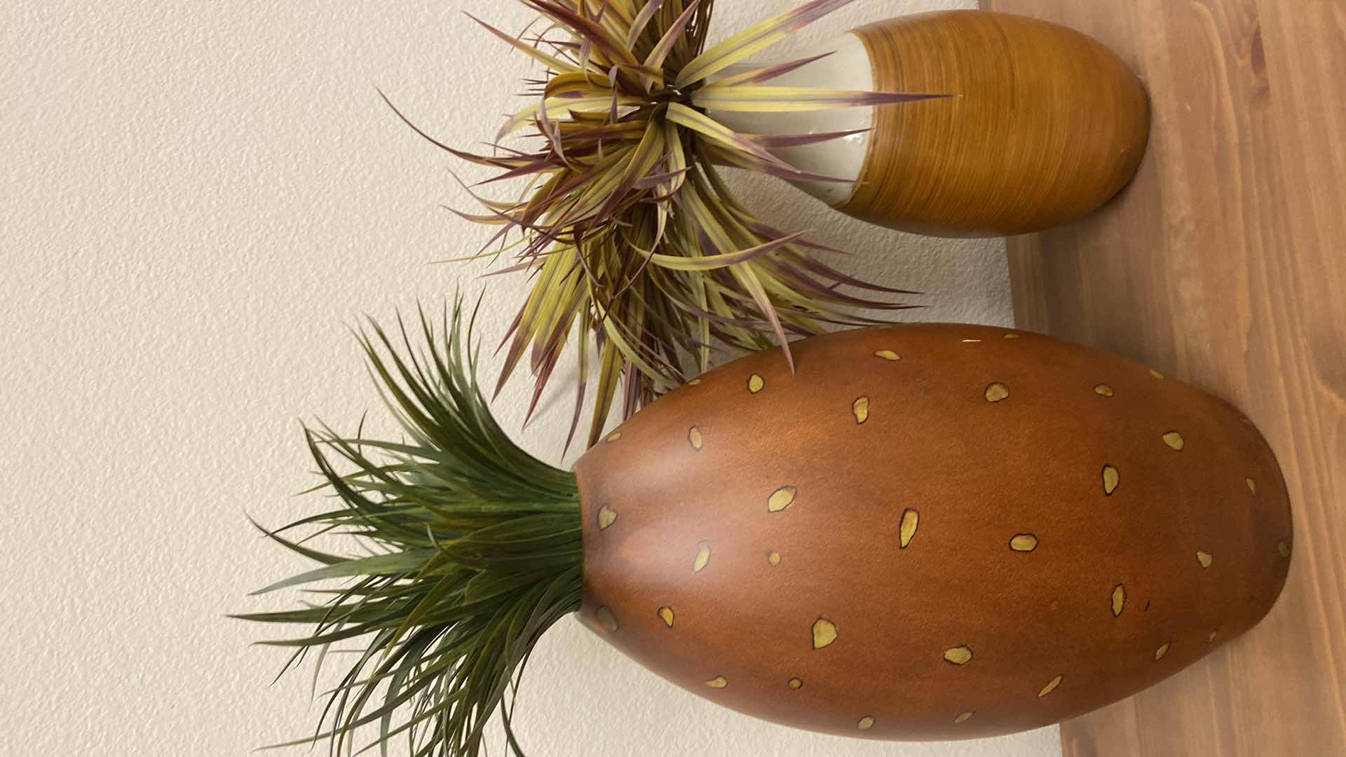 Photo 1 of PAIR OF CERAMIC VASES TALLEST 16”