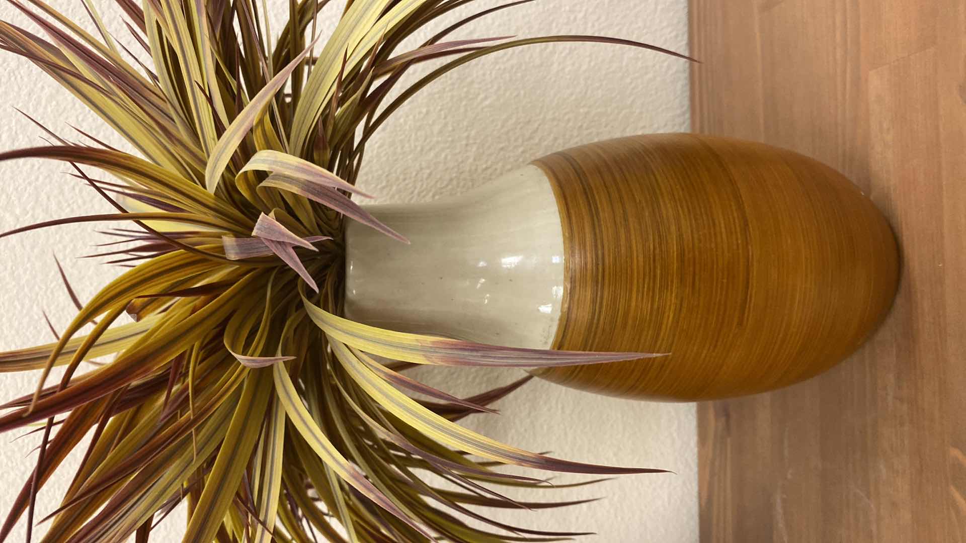 Photo 1 of PAIR OF CERAMIC VASES TALLEST 16”