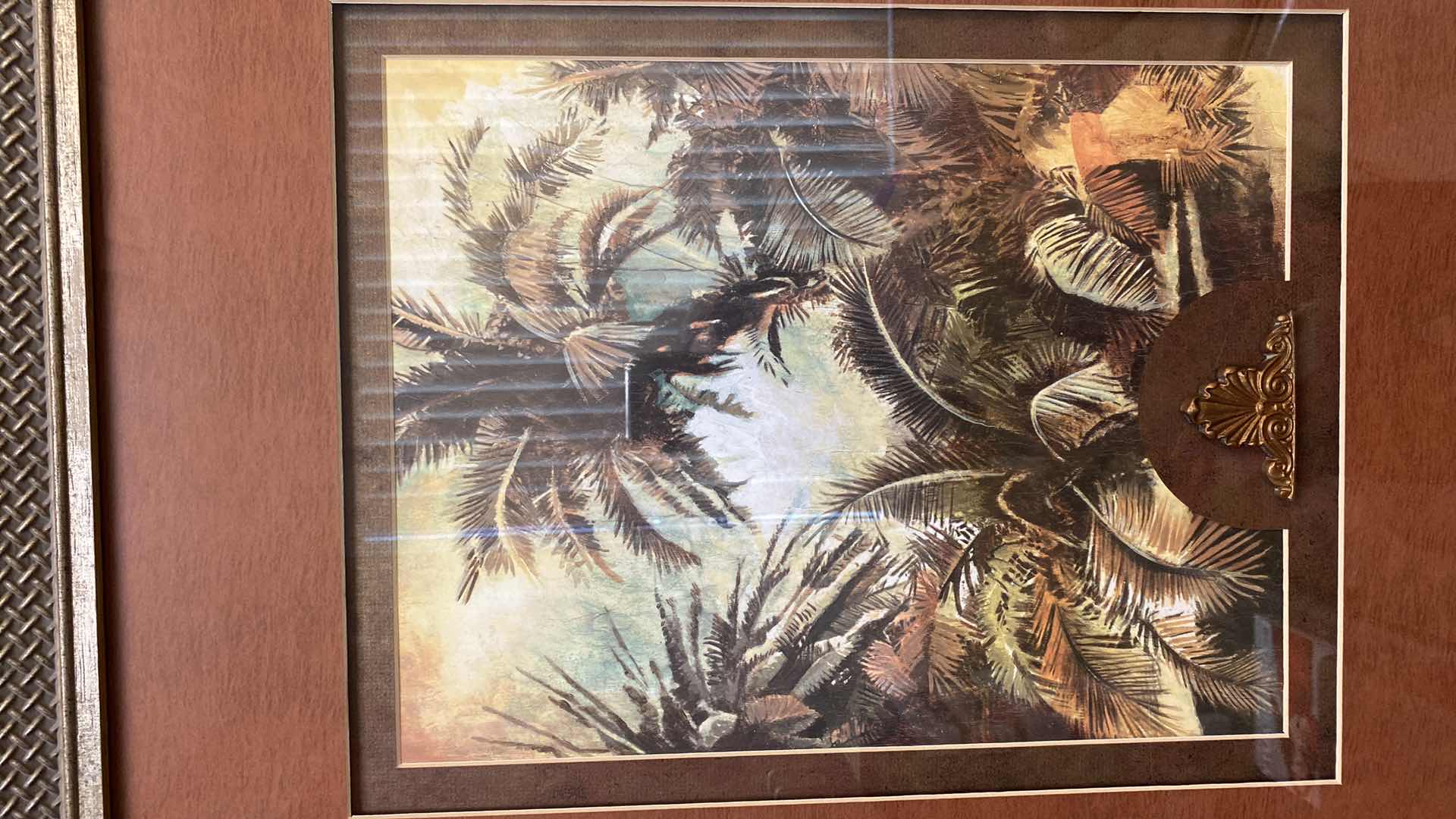 Photo 1 of WOOD FRAMED TOMMY BAHAMAS “TROPICAL” ARTWORK 25.5 X 28”