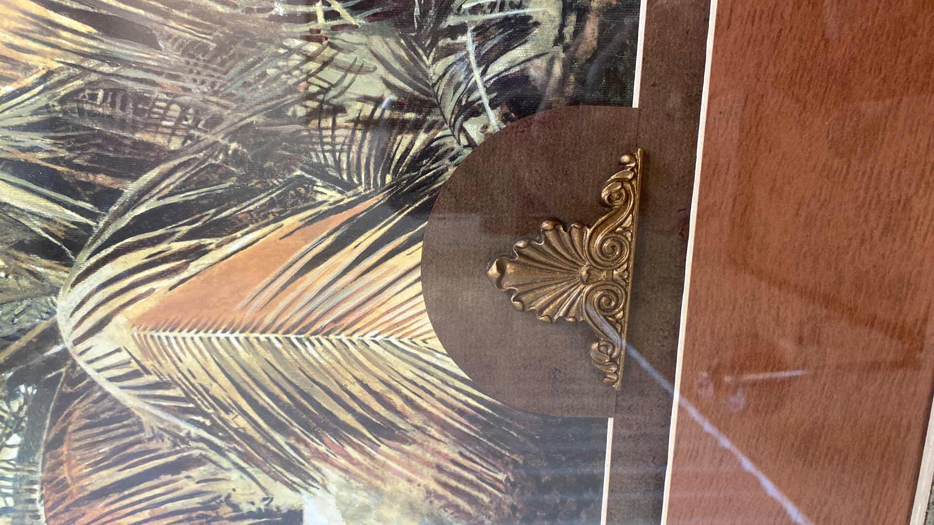 Photo 1 of WOOD FRAMED TOMMY BAHAMAS “TROPICAL” ARTWORK 25.5 X 28”