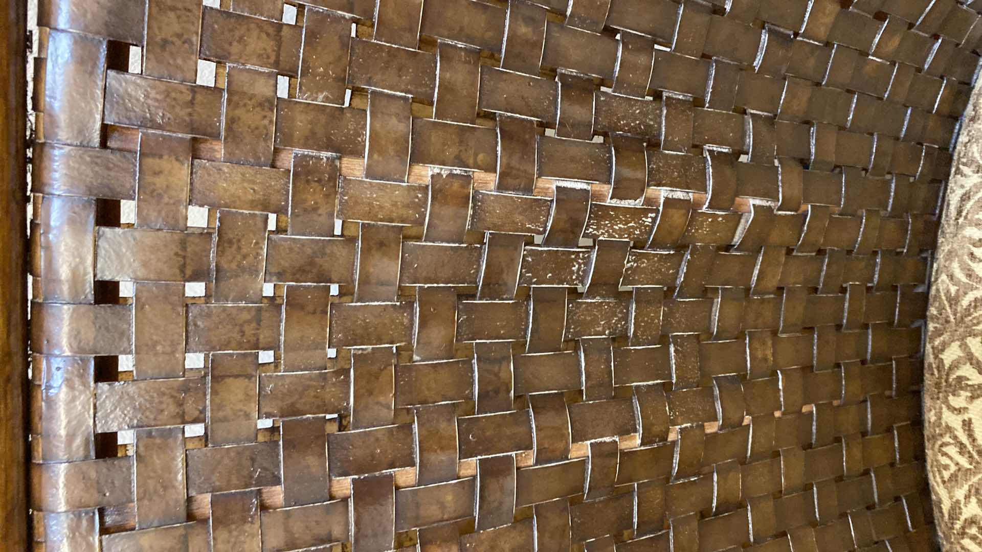 Photo 1 of TOMMY BAHAMA GOLD PALM AND RATTAN OCCASIONAL CHAIR