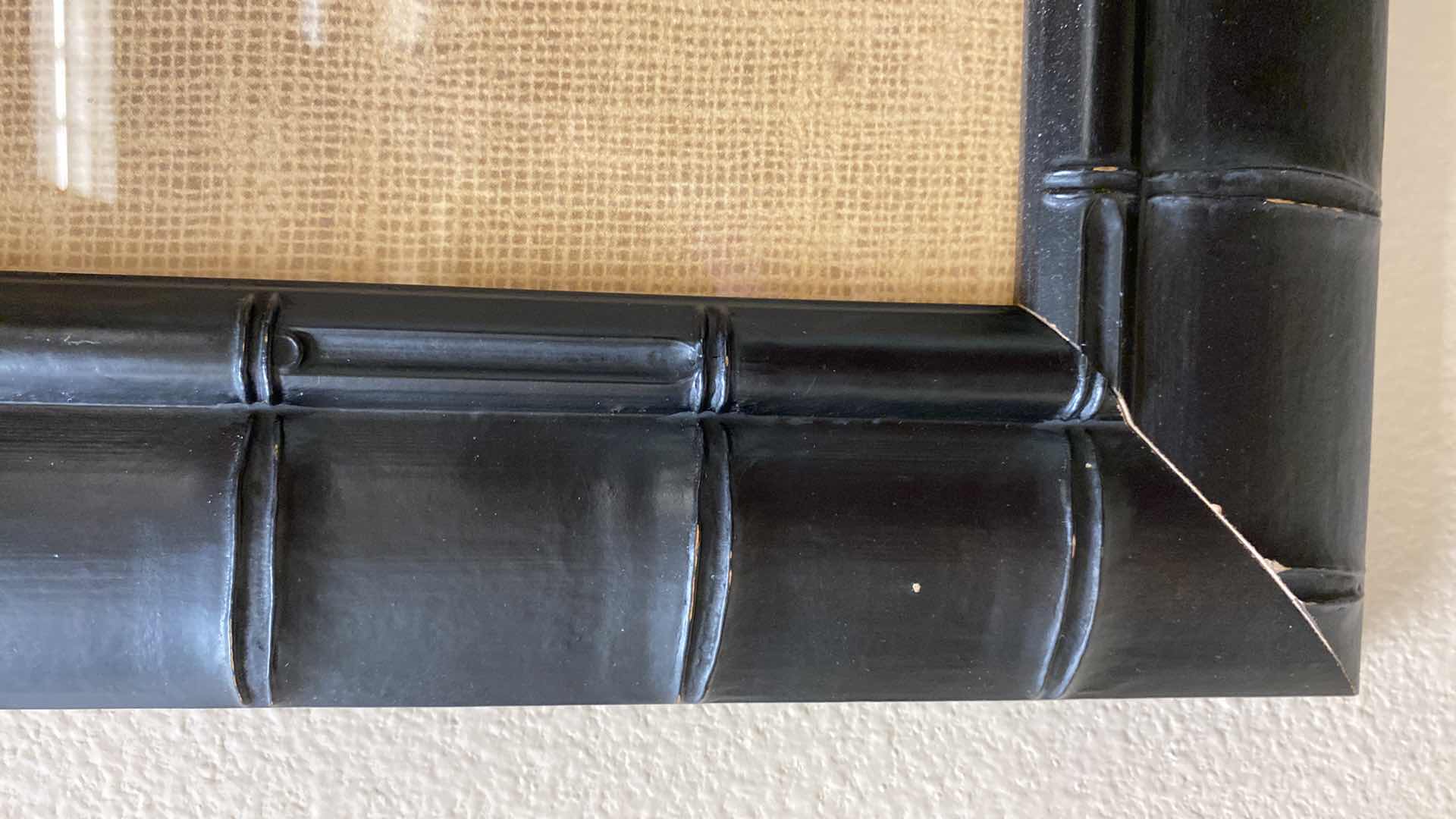 Photo 1 of WOOD FRAMED TOMMY BAHAMAS “TROPICAL PALM TREES” ARTWORK 21.5” X 26”