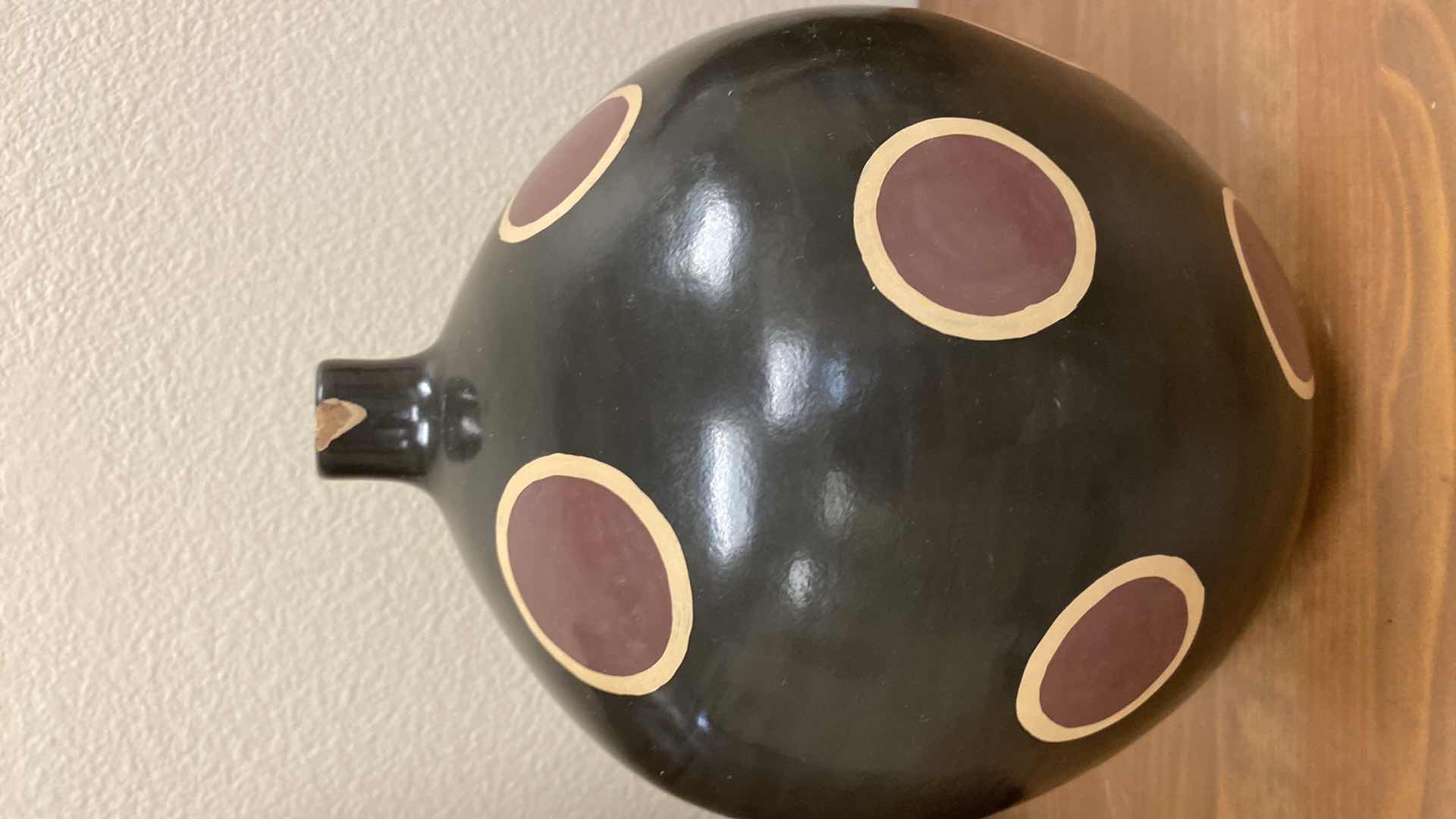 Photo 1 of TALL METAL VASE H17” AND CERAMIC VASE H10”