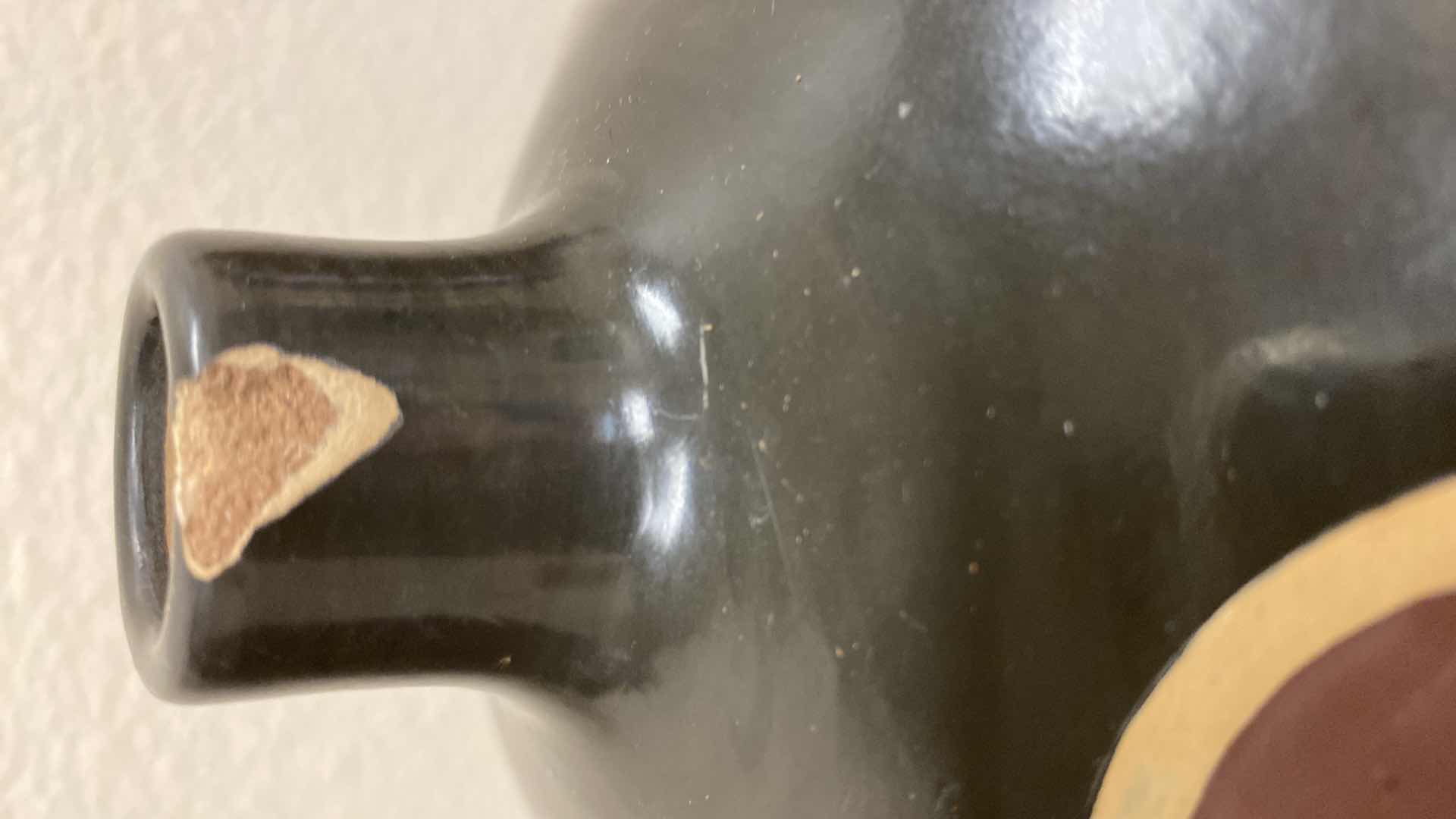 Photo 4 of TALL METAL VASE H17” AND CERAMIC VASE H10”