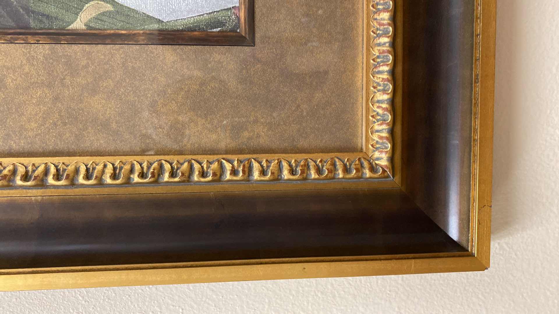 Photo 1 of WOOD FRAMED TOMMY BAHAMA SIGNED “TROPICAL” ARTWORK 46” X 28”