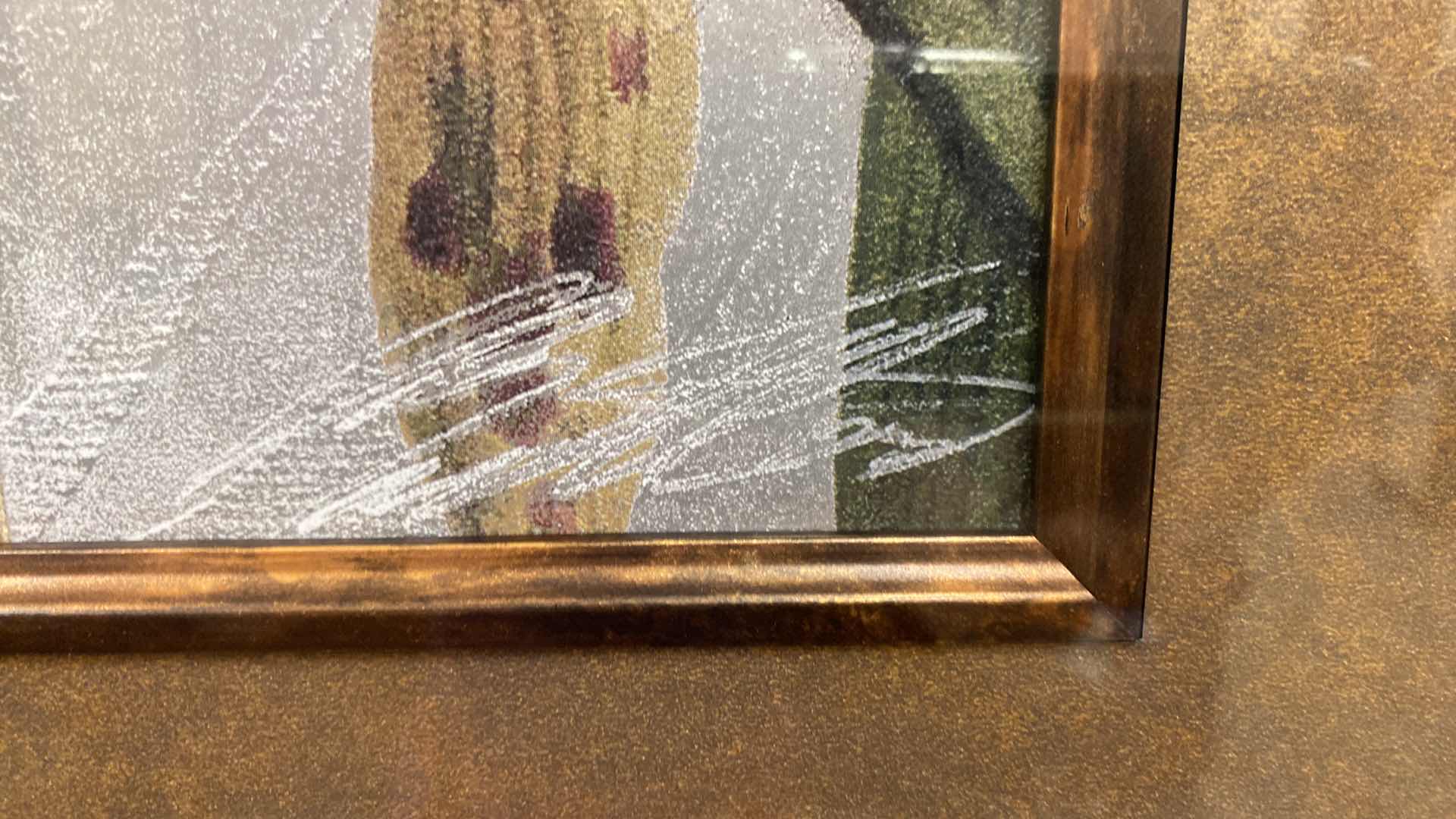 Photo 1 of WOOD FRAMED TOMMY BAHAMA SIGNED “TROPICAL” ARTWORK 46” X 28”