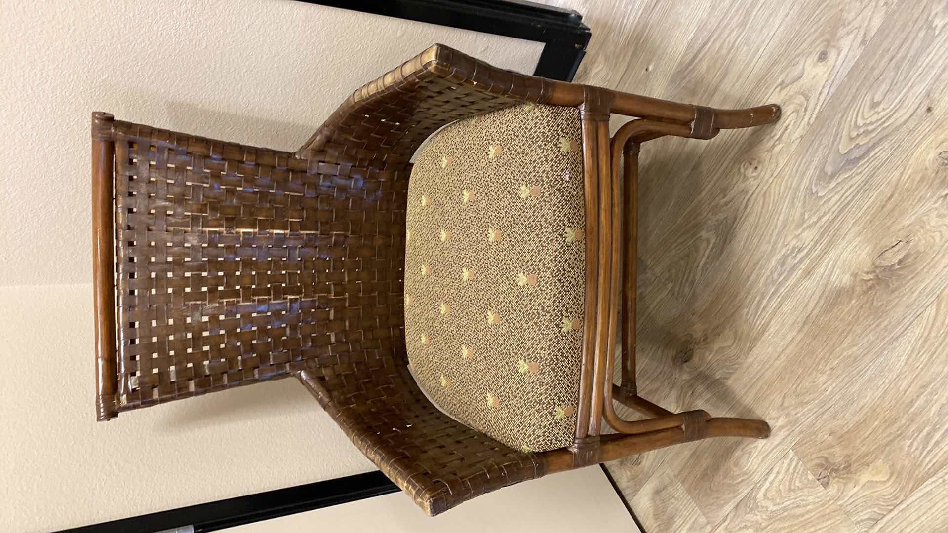 Photo 1 of TOMMY BAHAMA PINEAPPLE AND RATTAN OCCASIONAL CHAIR