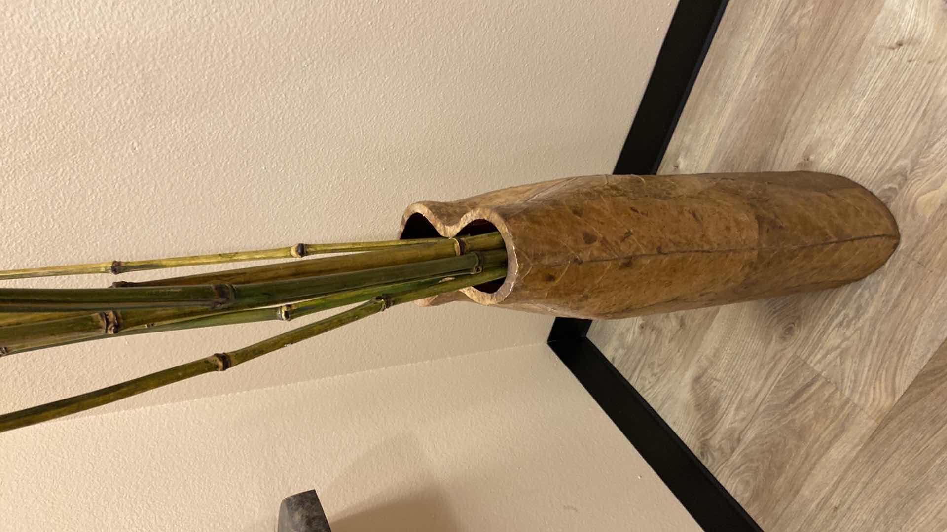 Photo 1 of RESIN TROPICAL INSPIRED BASE WITH BAMBOO VASE H25”