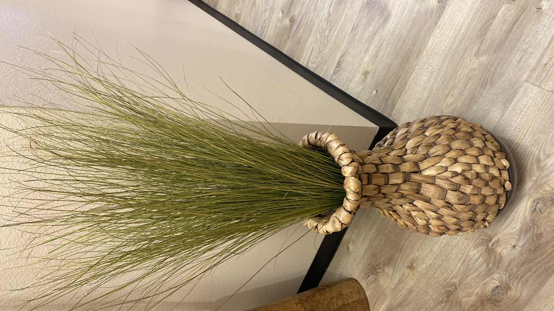 Photo 1 of WOVEN BASKET WITH FAUX GRASS BASKET H24”