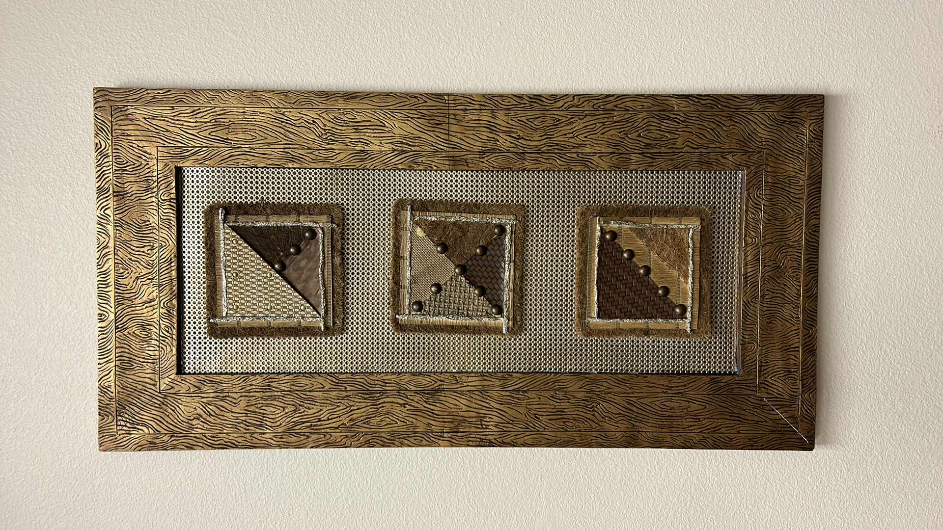 Photo 1 of WOOD ZEBRA PRINT FRAMED DIMENSIONAL ARTWORK19” x 38”