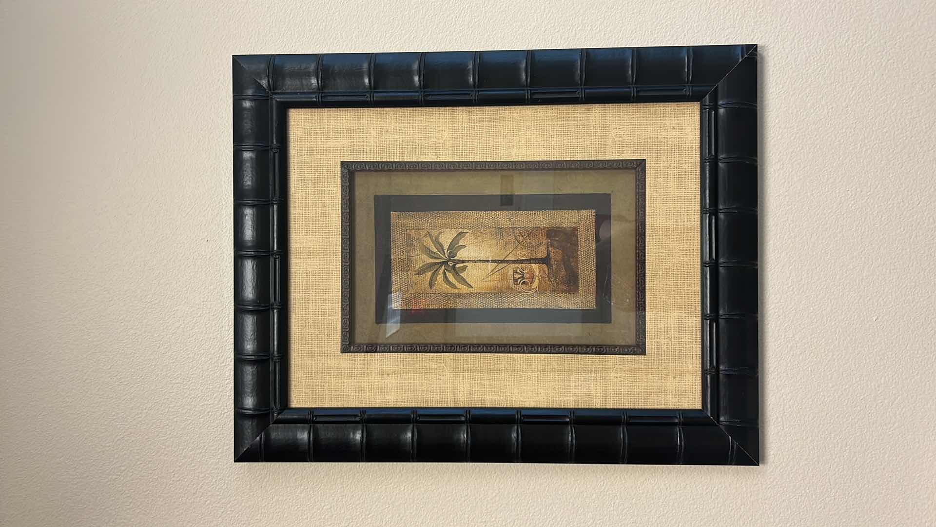 Photo 1 of DARK BROWN BAMBOO FRAMED (PALM) MULTIDIMENSIONAL 21” x 27”